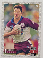 NRL 1995 Dynamic Series 1 Base Card #076 Terry Hill Manly Warringah Sea Eagles