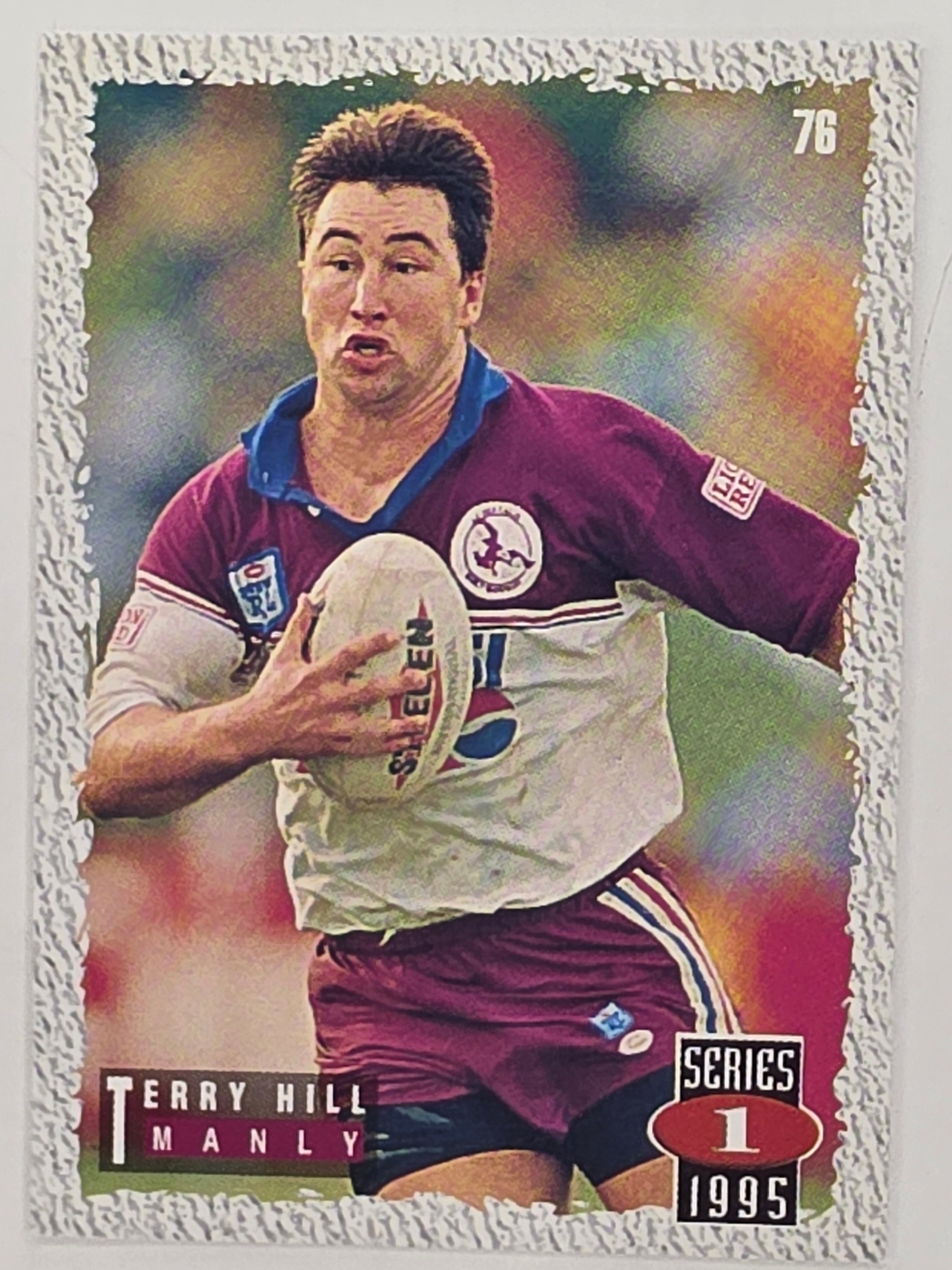 NRL 1995 Dynamic Series 1 Base Card #076 Terry Hill Manly Warringah Sea Eagles