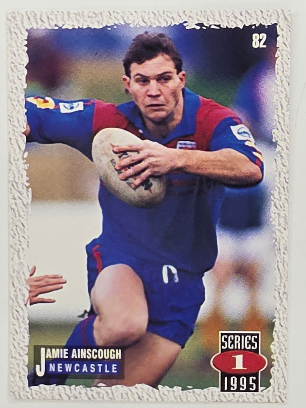 NRL 1995 Dynamic Series 1 Base Card #082 Jamie Ainscough Newcastle Knights
