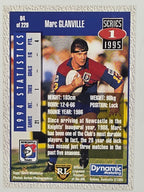 NRL 1995 Dynamic Series 1 Base Card #084 Marc Glanville Newcastle Knights