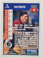 NRL 1995 Dynamic Series 1 Base Card #092 David Fairleigh North Sydney Bears