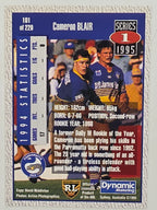 NRL 1995 Dynamic Series 1 Base Card #101 Cameron Blair Parramatta Eels