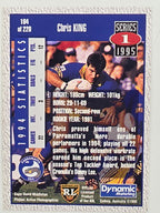 NRL 1995 Dynamic Series 1 Base Card #104 Chris King Parramatta Eels