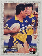NRL 1995 Dynamic Series 1 Base Card #105 Paul Clarke Parramatta Eels
