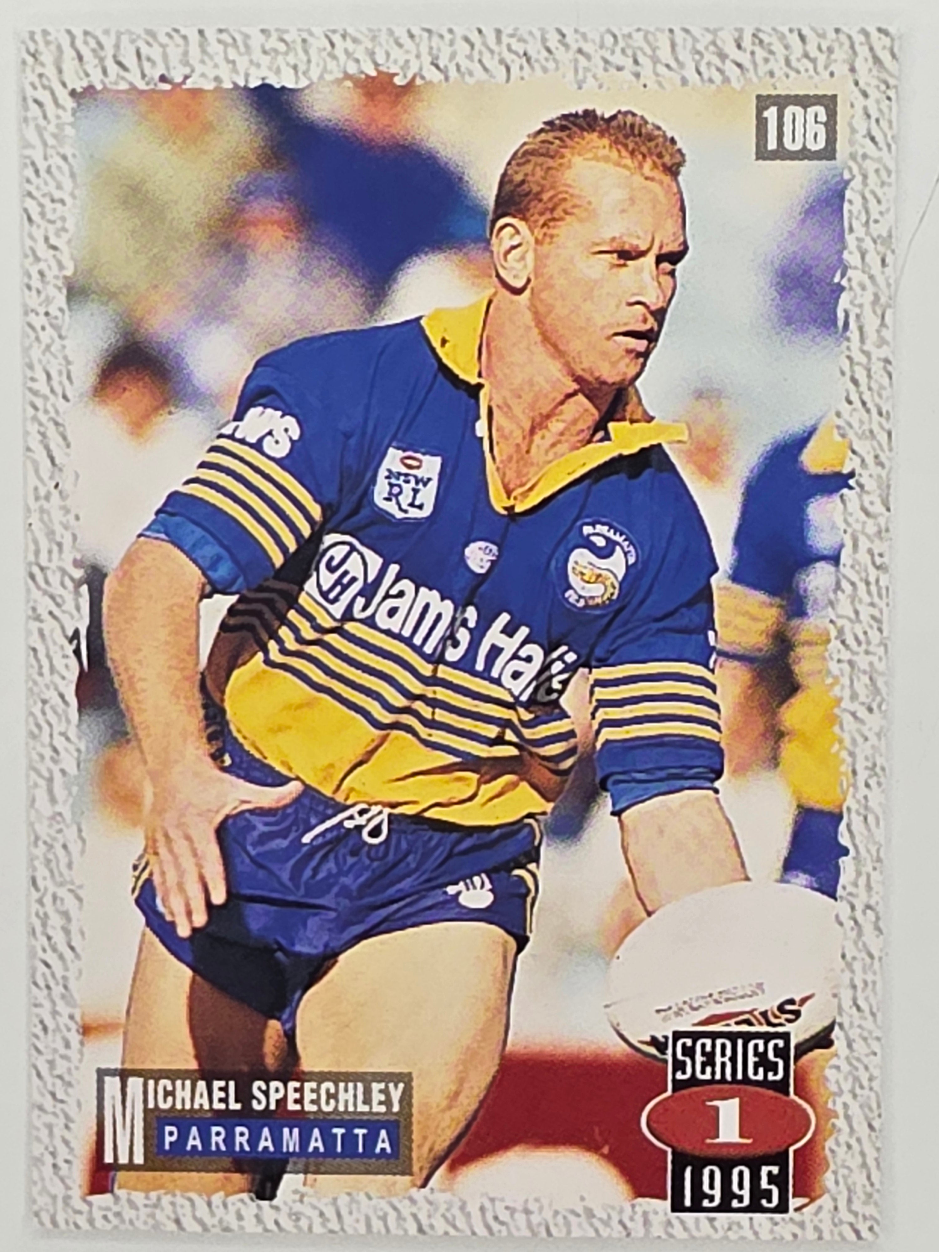 NRL 1995 Dynamic Series 1 Base Card #106 Michael Speechley Parramatta Eels