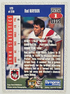 NRL 1995 Dynamic Series 1 Base Card #123 Rod Maybon St George Dragons