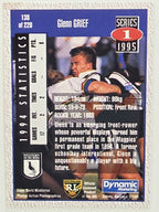 NRL 1995 Dynamic Series 1 Base Card #138 Glenn Grief Western Suburbs Magpies