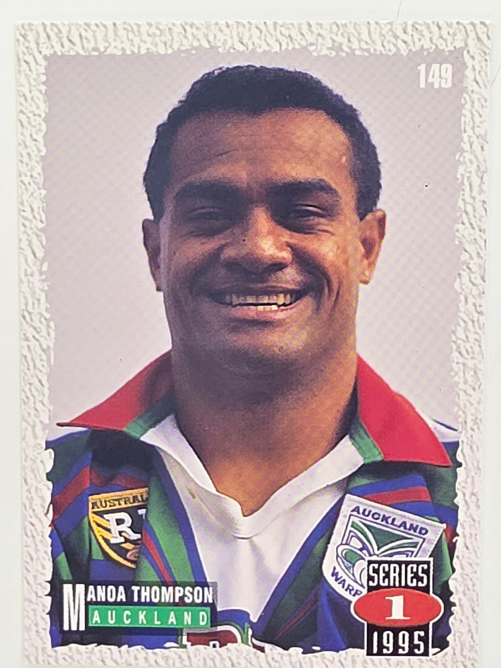 NRL 1995 Dynamic Series 1 Base Card #149 Manoa Thompson Auckland Warriors