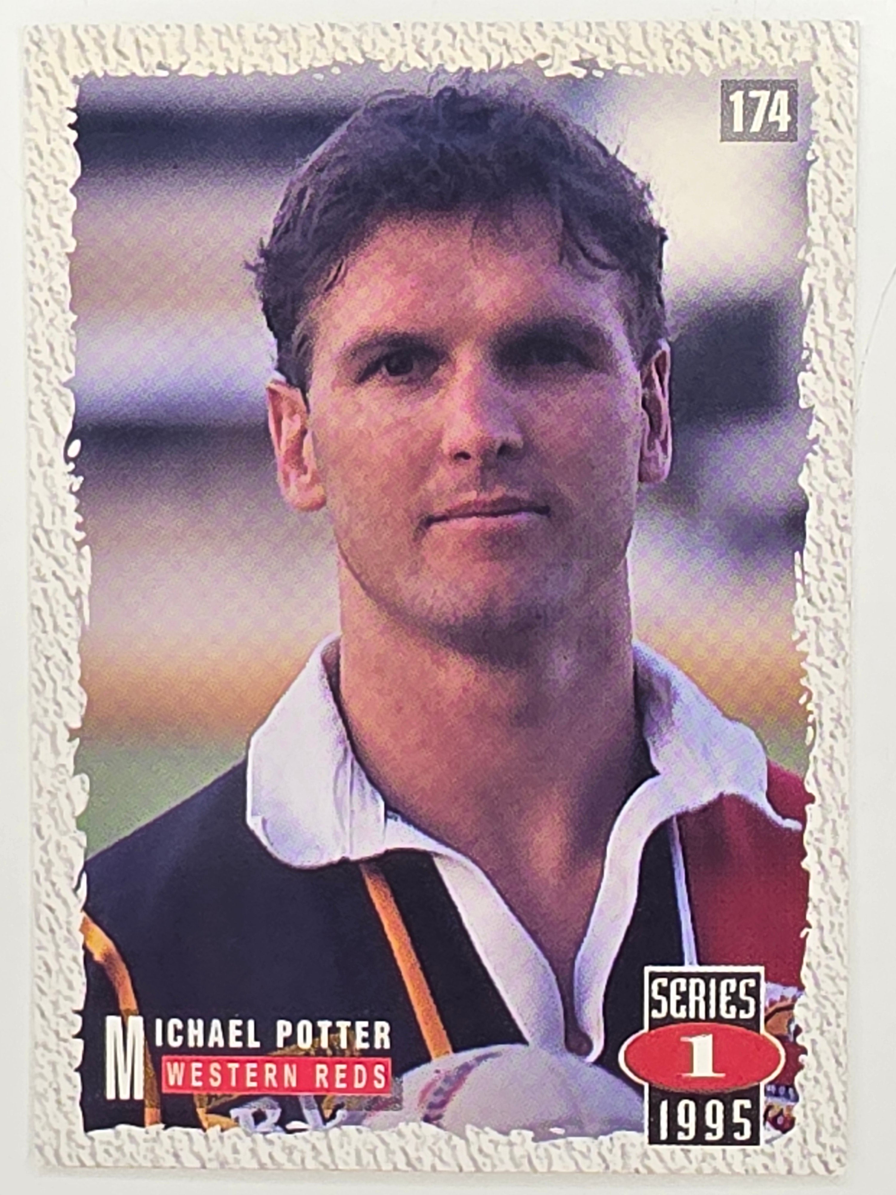 NRL 1995 Dynamic Series 1 Base Card #174 Michael Potter Western Reds