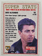 NRL 1995 Dynamic Series 1 Base Card #190 Greg Alexander Auckland Warriors