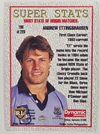 NRL 1995 Dynamic Series 1 Base Card #198 Andrew Ettingshausen Cronulla Sutherland Sharks