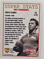 NRL 1995 Dynamic Series 1 Base Card #207 South Sydney Rabbitohs South Sydney Rabbitohs