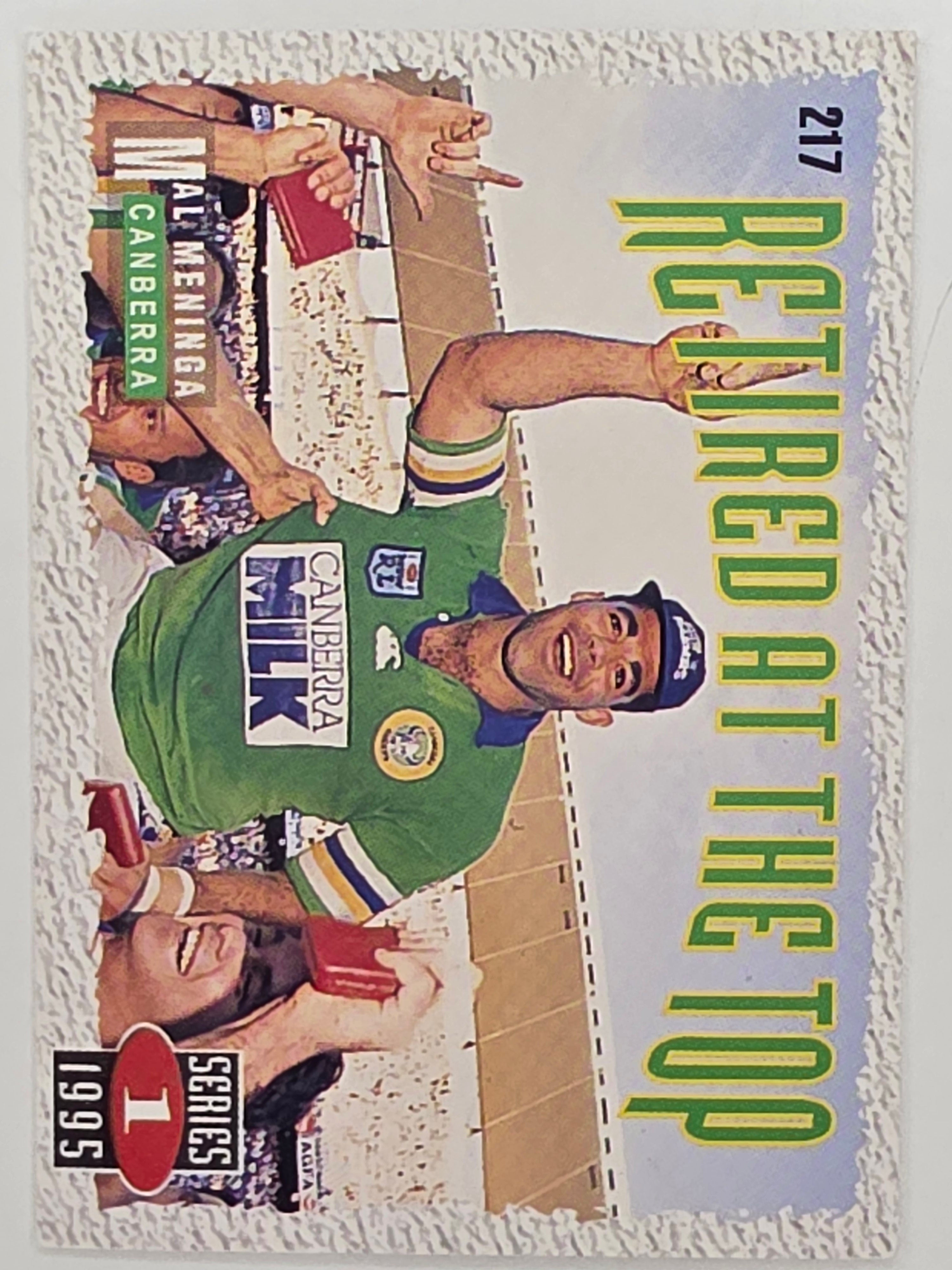 NRL 1995 Dynamic Series 1 Base Card #217 Mal Meninga Canberra Raiders