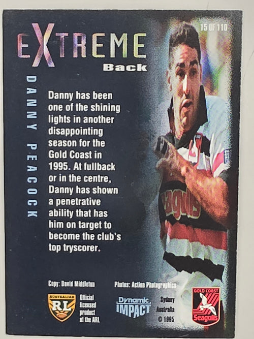 1995 Dynamic Series 3 Winfield Cup Tribute #015 Danny Peacock Gold Coast Seagulls