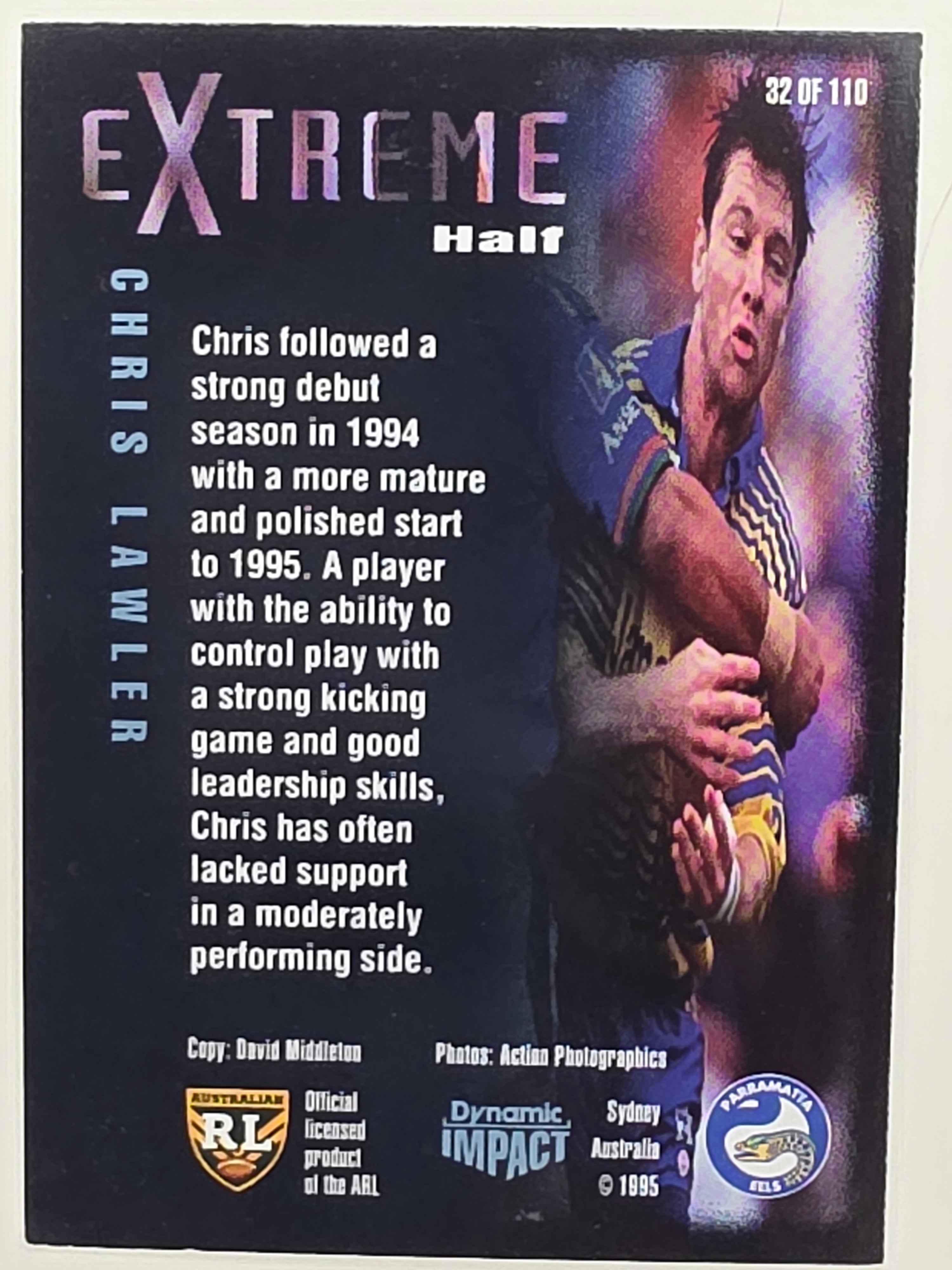 1995 Dynamic Series 3 Winfield Cup Tribute #032 Chris Lawler Parramatta Eels