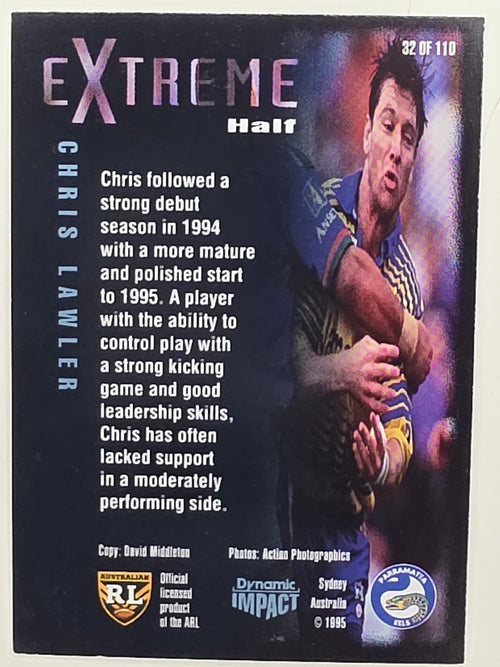 1995 Dynamic Series 3 Winfield Cup Tribute #032 Chris Lawler Parramatta Eels