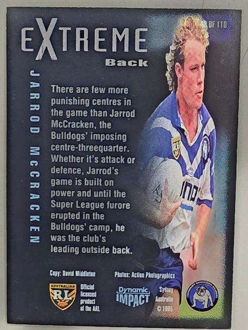 1995 Dynamic Series 3 Winfield Cup Tribute #048 Jarrod McCracken Sydney Bulldogs