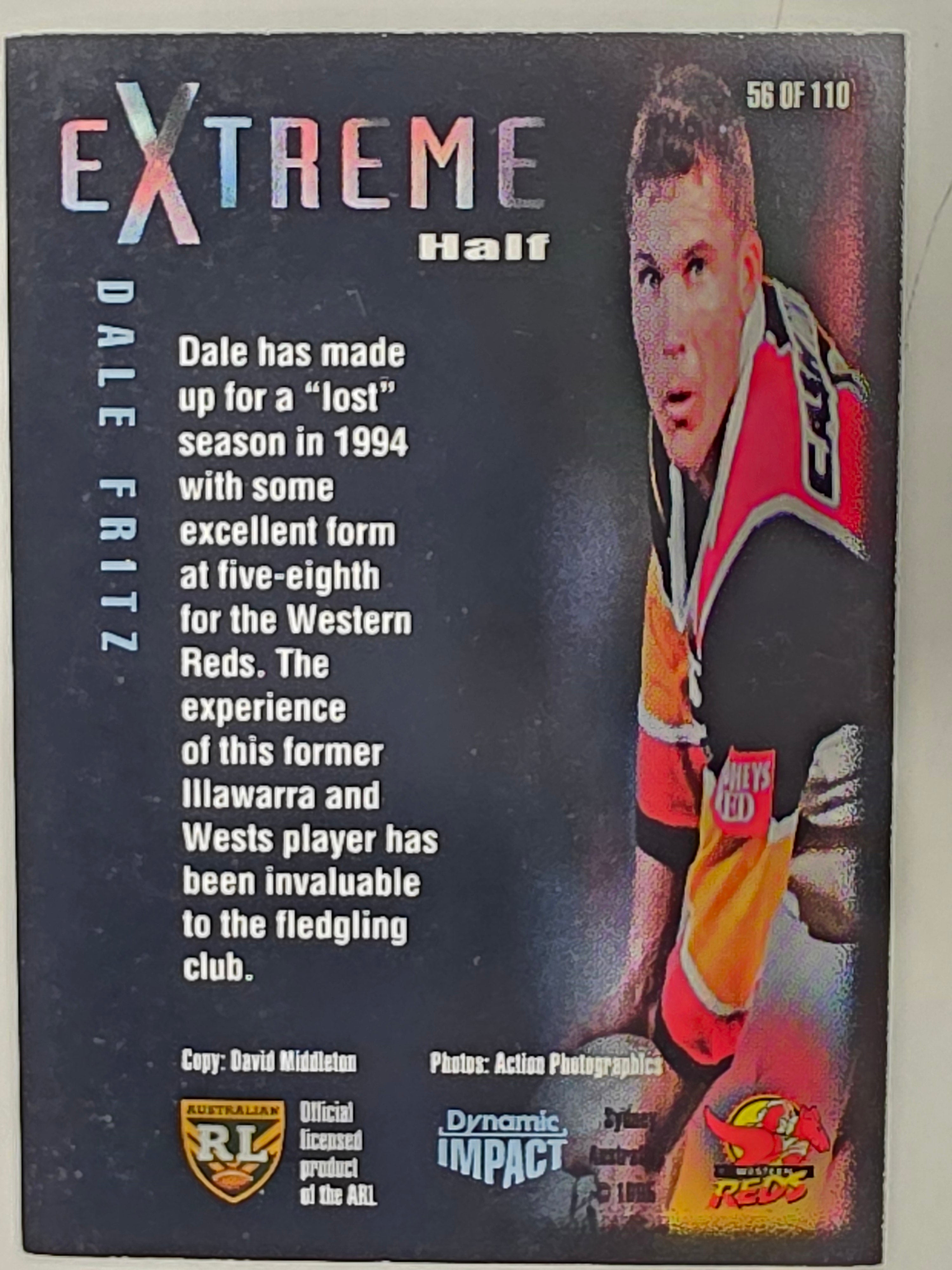 1995 Dynamic Series 3 Winfield Cup Tribute #056 Dale Fritz Western Reds