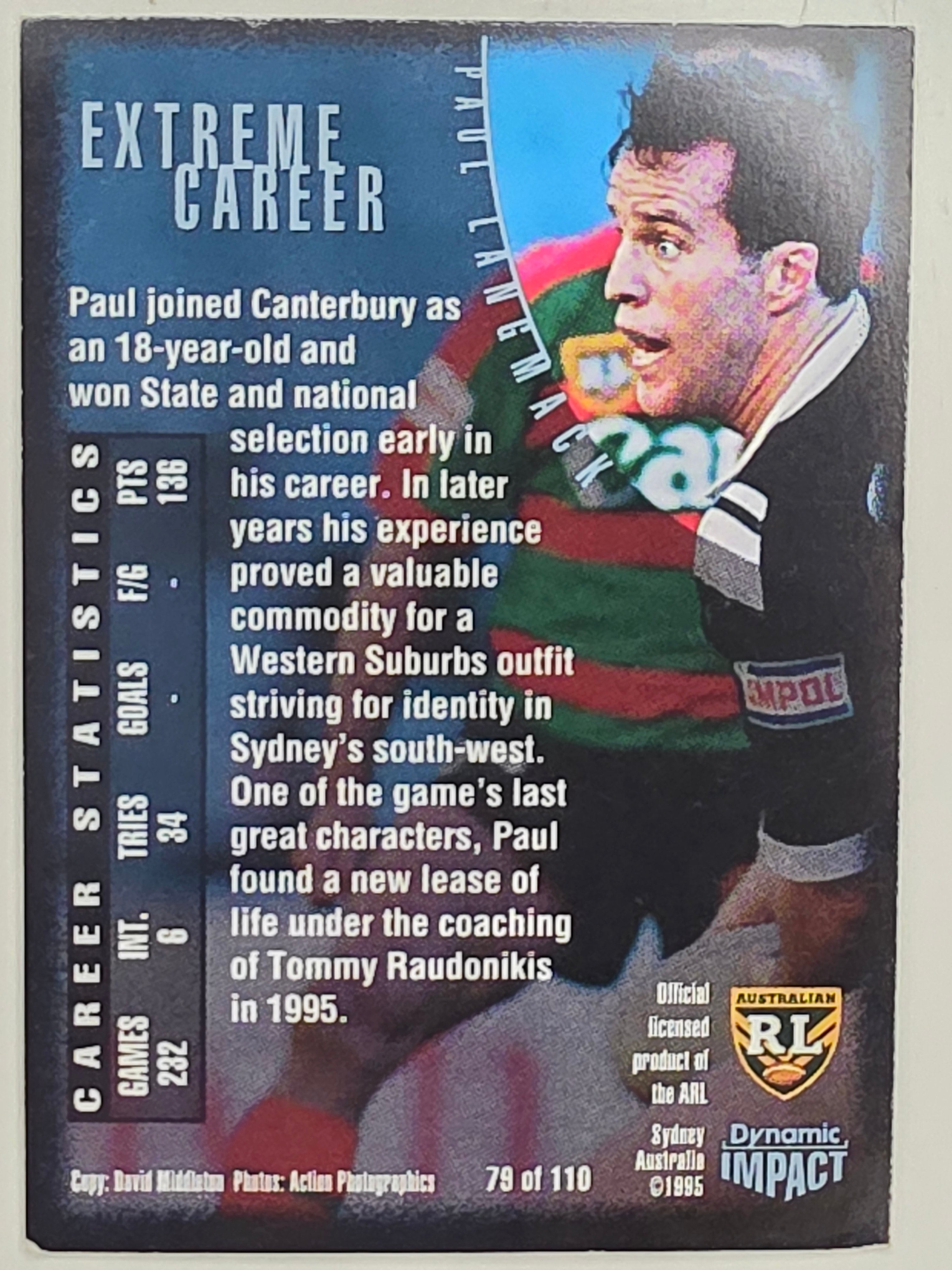 1995 Dynamic Series 3 Winfield Cup Tribute #079 Paul Langmack Western Suburbs Magpies