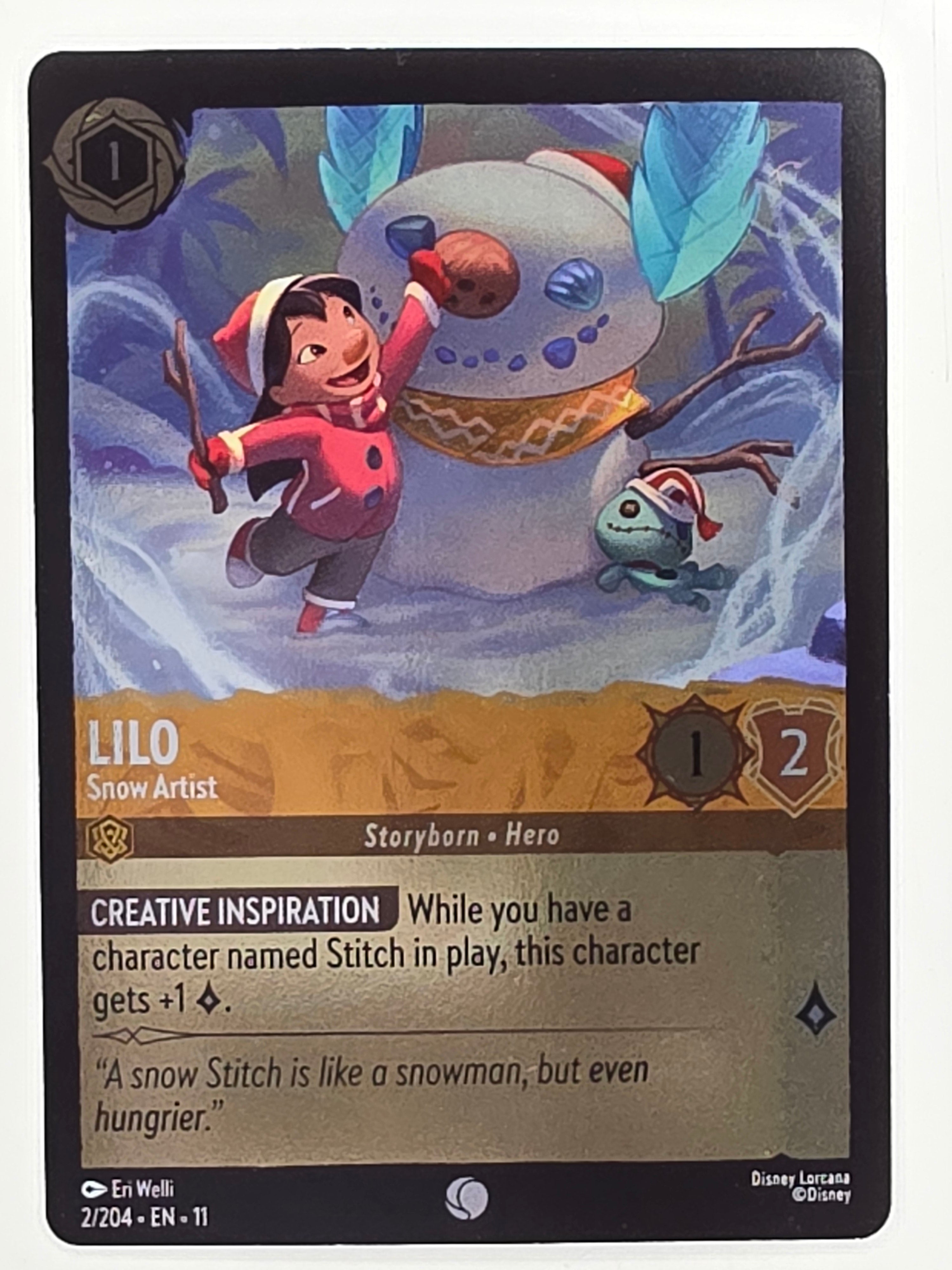 Disney Lorcana Winterspell COLDFOIL #2/204 Lilo - Snow Artist | Common