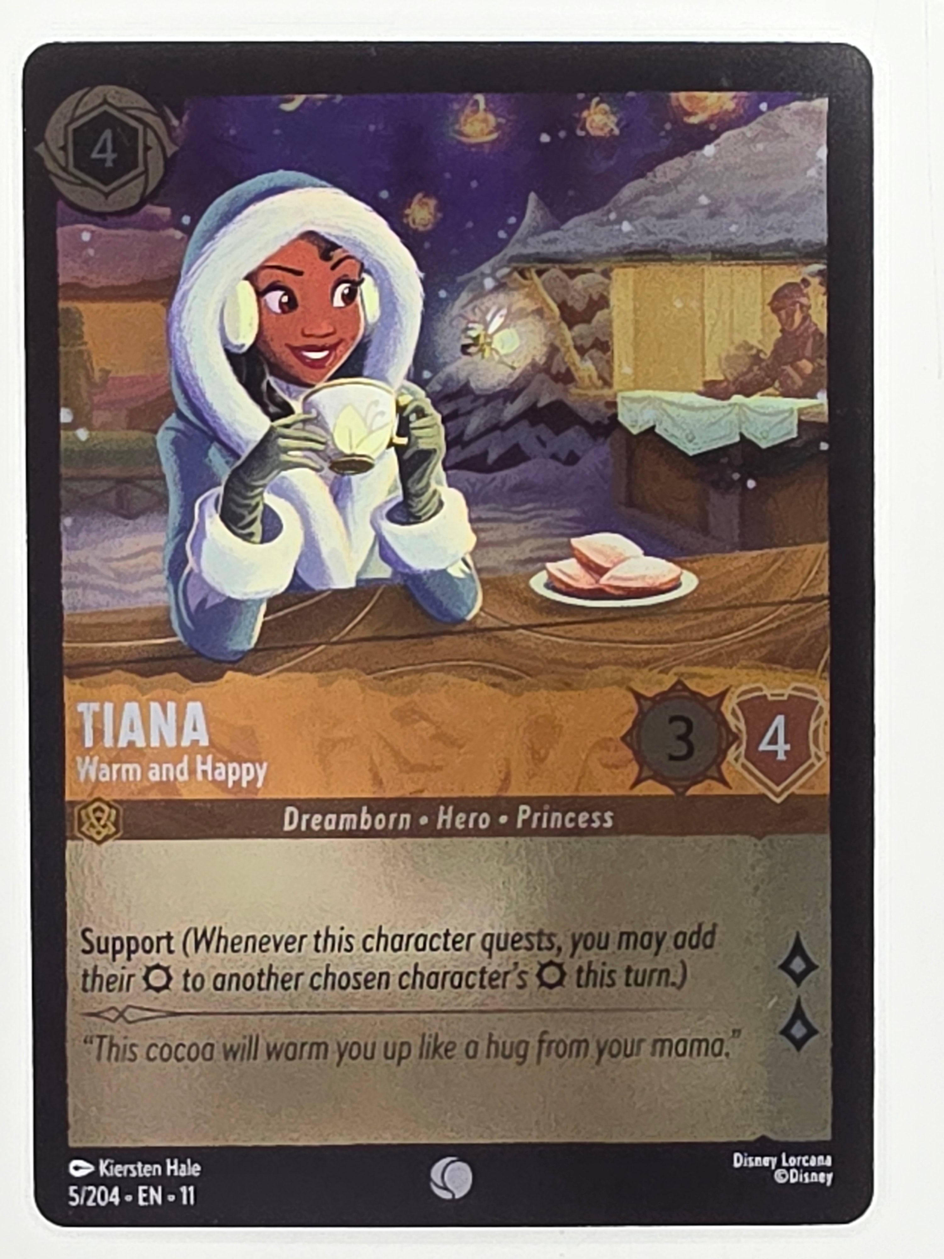 Disney Lorcana Winterspell COLDFOIL #5/204 Tiana - Warm and Happy | Common