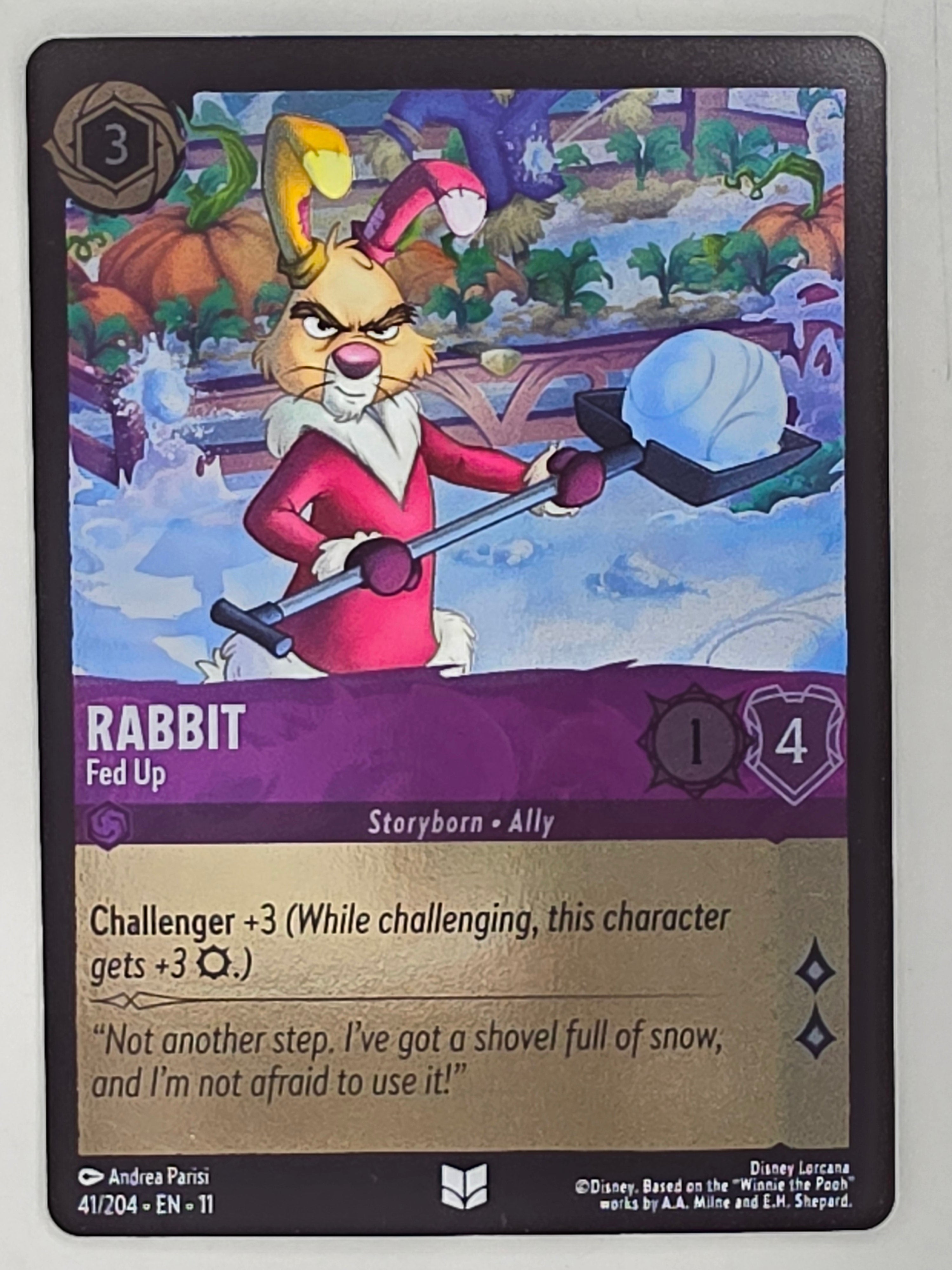 Disney Lorcana Winterspell COLDFOIL #41/204 Rabbit - Fed Up | Uncommon