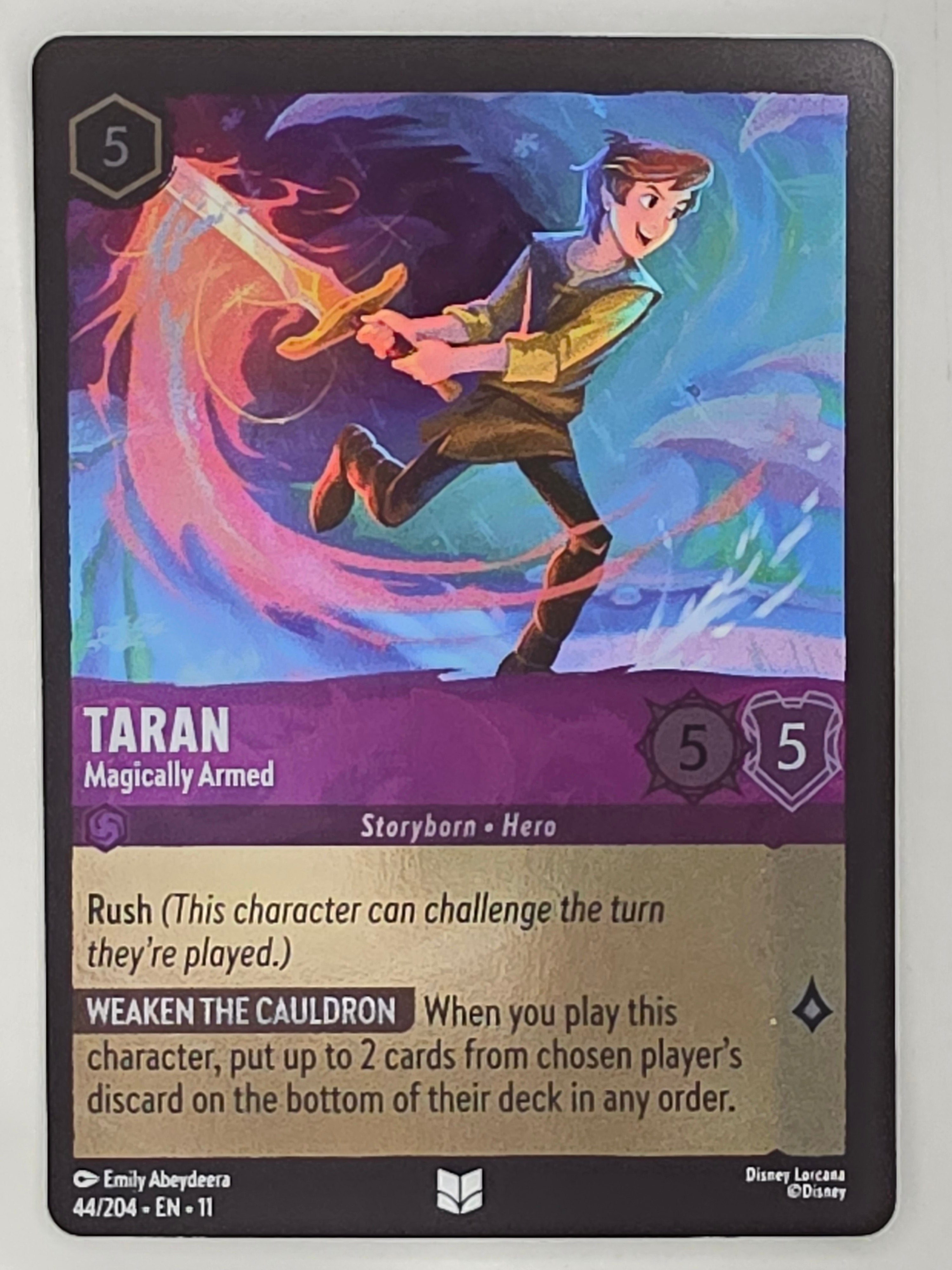 Disney Lorcana Winterspell COLDFOIL #44/204 Taran - Magically Armed | Uncommon