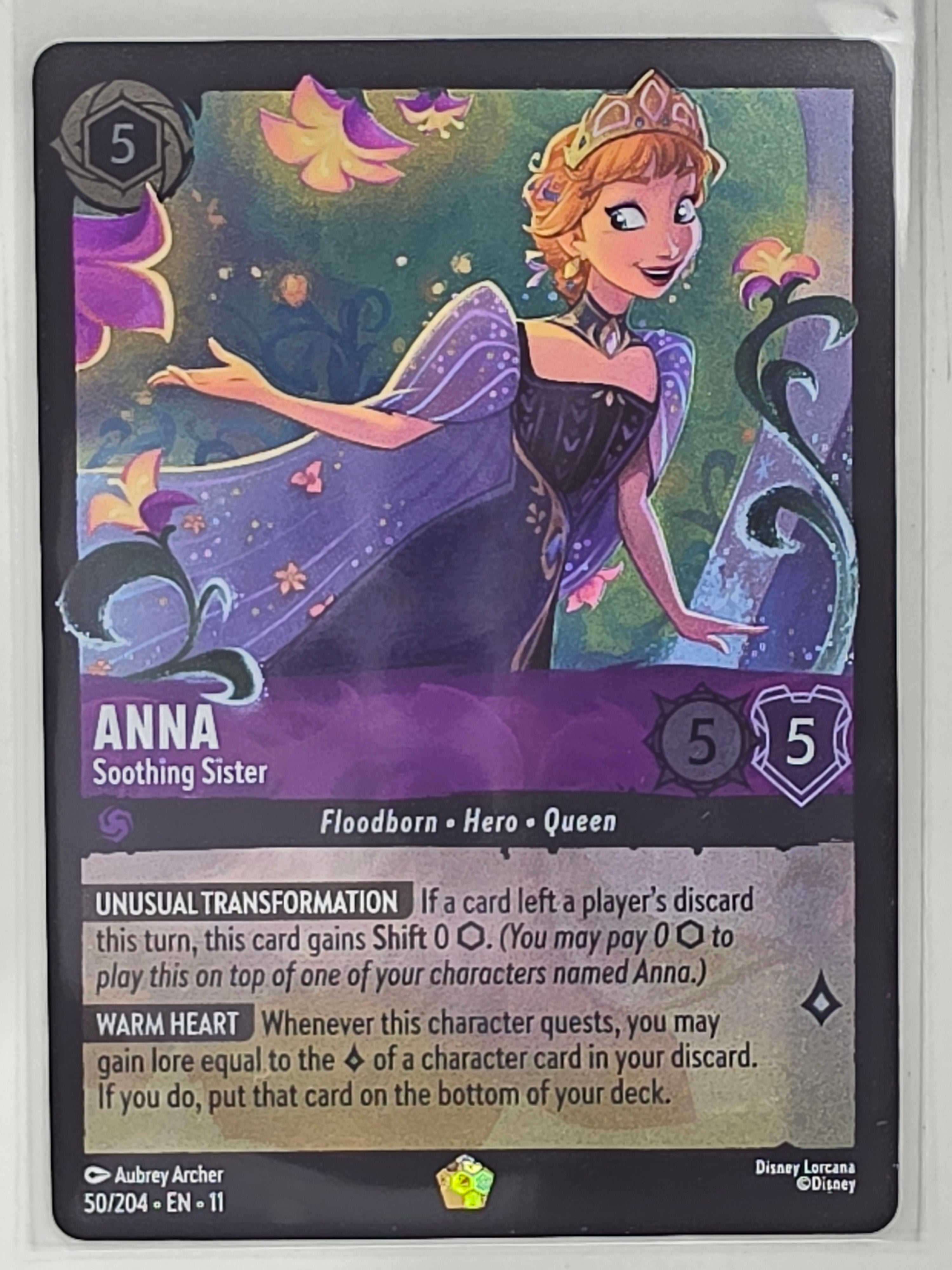 Disney Lorcana Winterspell COLDFOIL #50/204 Anna - Soothing Sister | Legendary