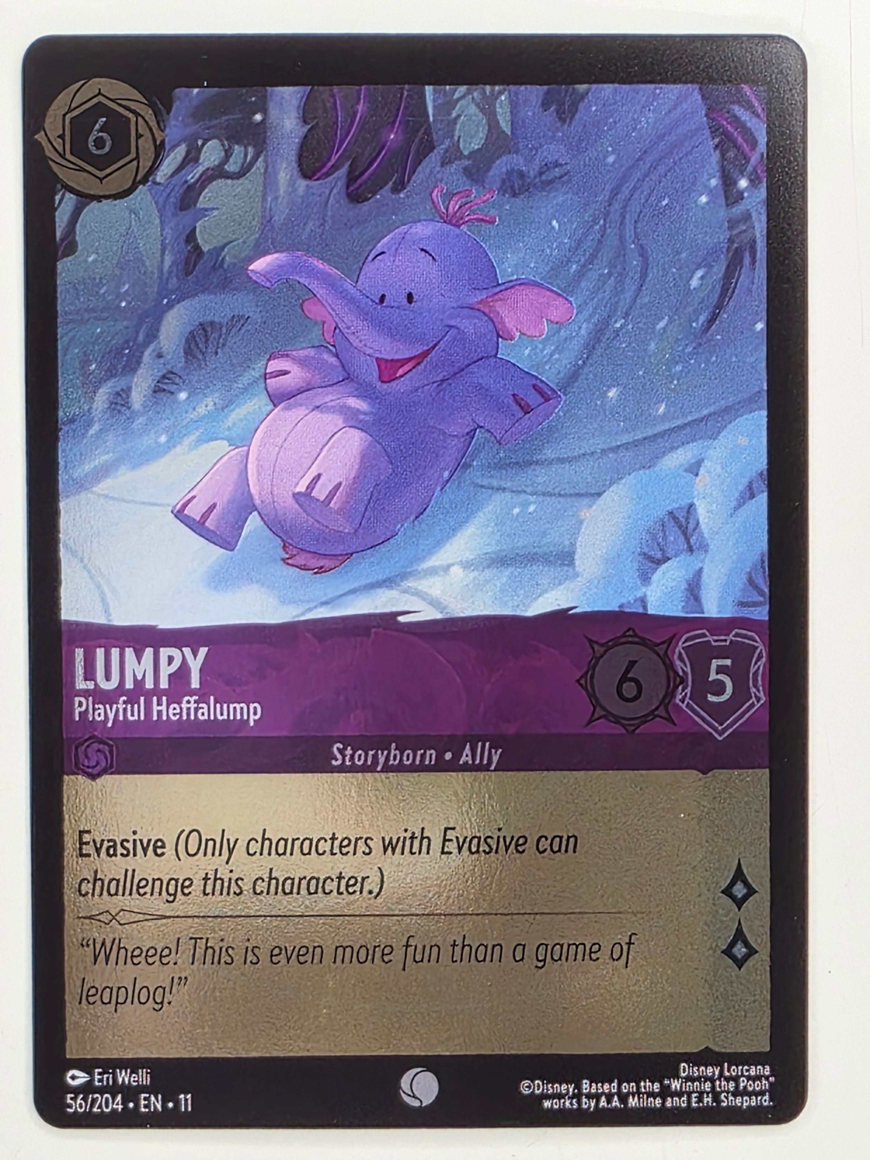 Disney Lorcana Winterspell COLDFOIL #56/204 Lumpy - Playful Heffalump | Common