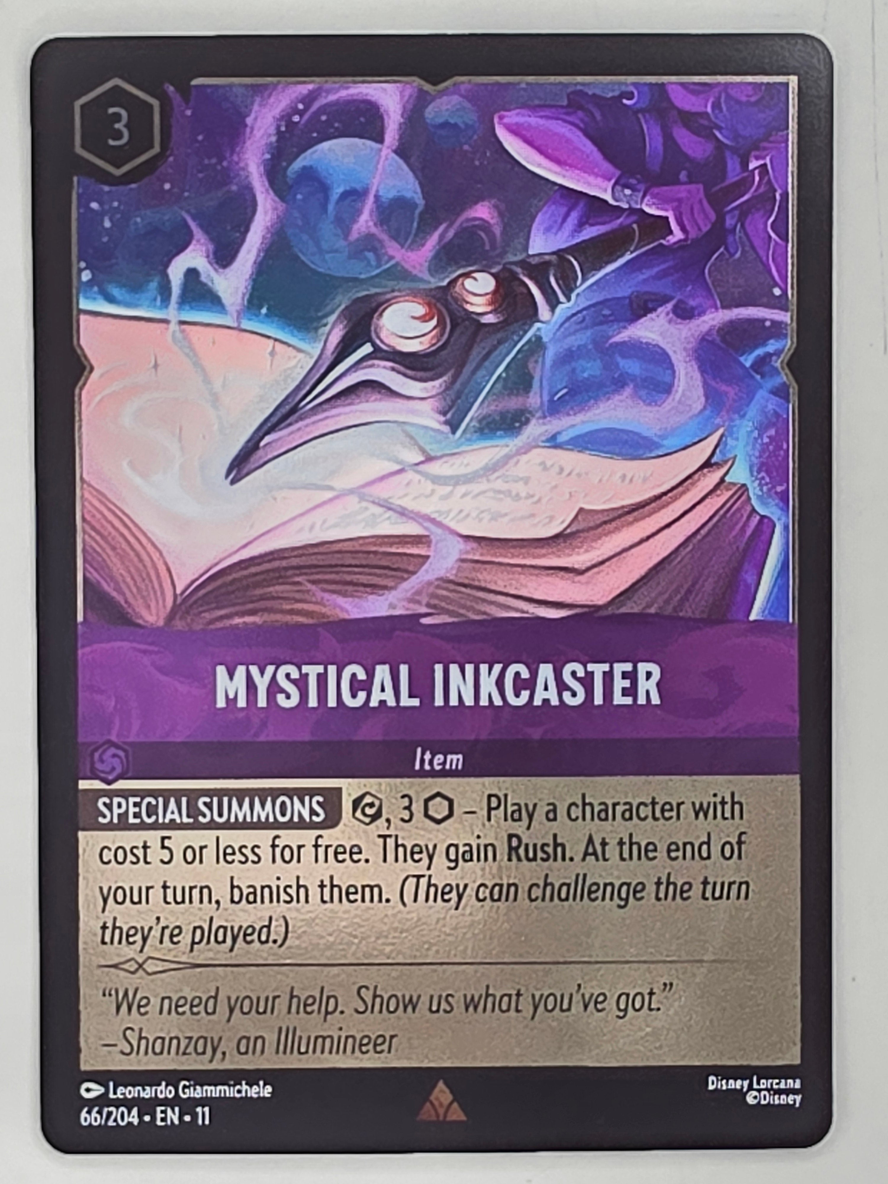 Disney Lorcana Winterspell COLDFOIL #66/204 Mystical Inkcaster | Rare