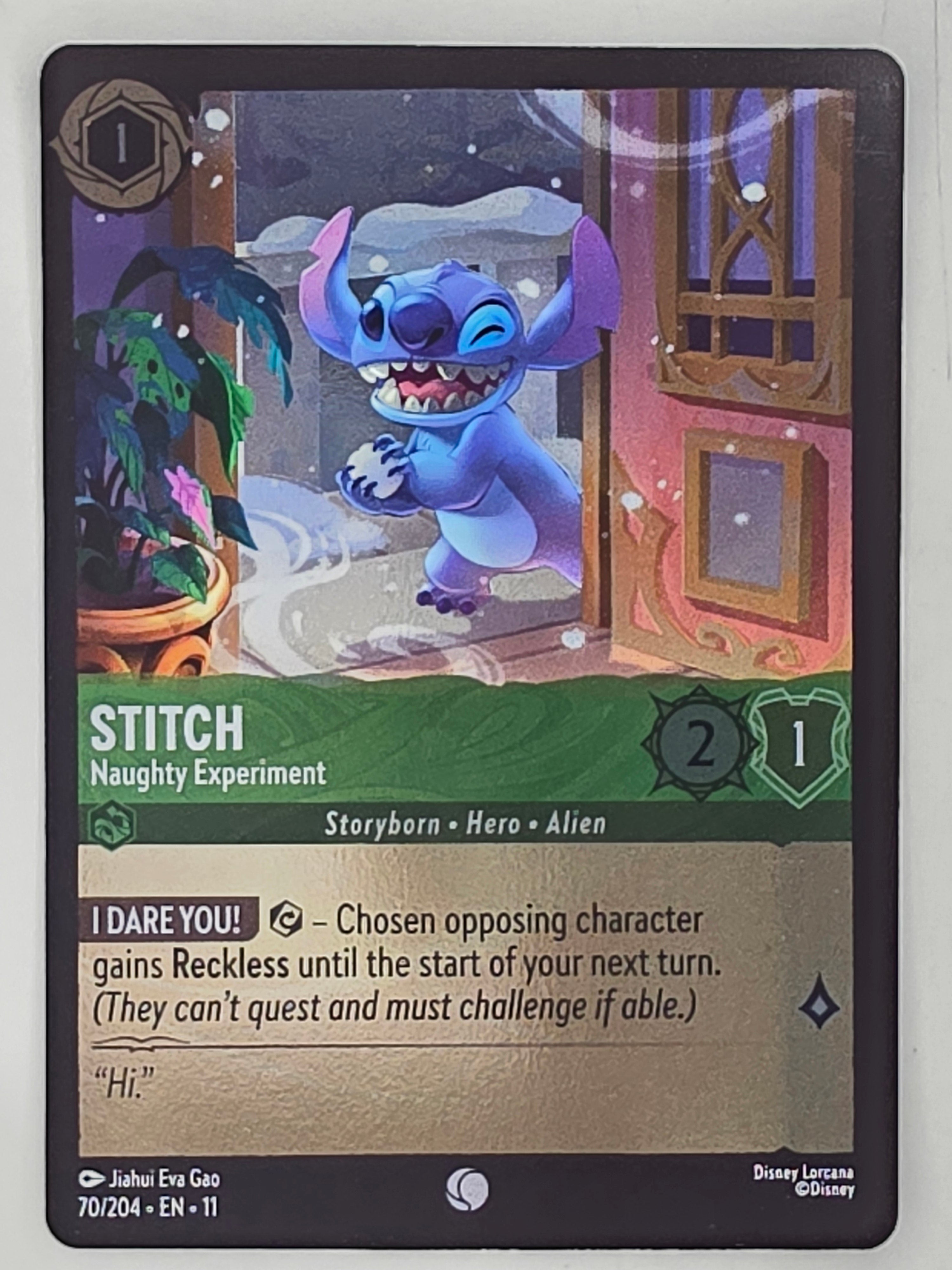 Disney Lorcana Winterspell COLDFOIL #70/204 Stitch - Naughty Experiment | Common