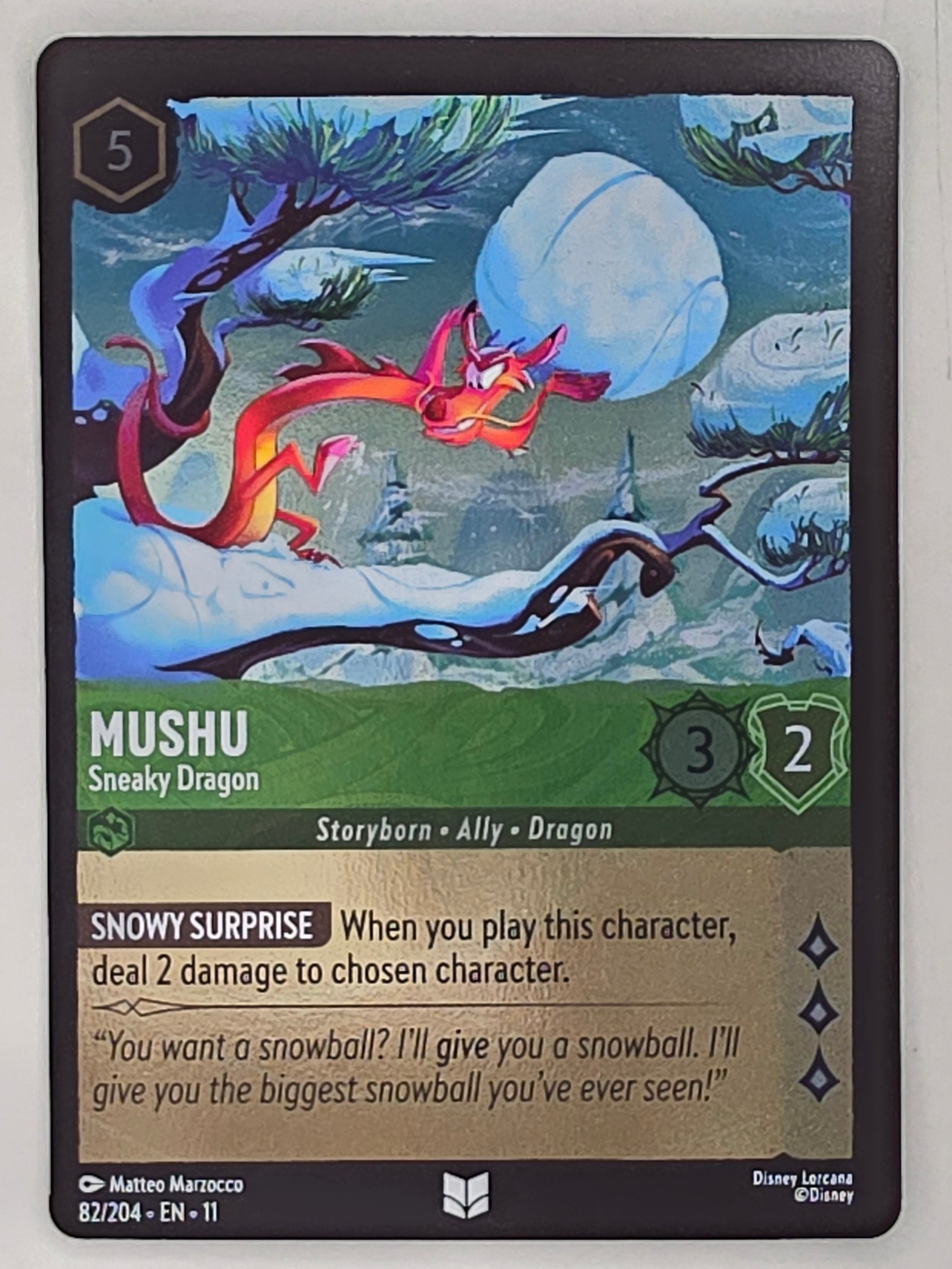 Disney Lorcana Winterspell COLDFOIL #82/204 Mushu - Sneaky Dragon | Uncommon