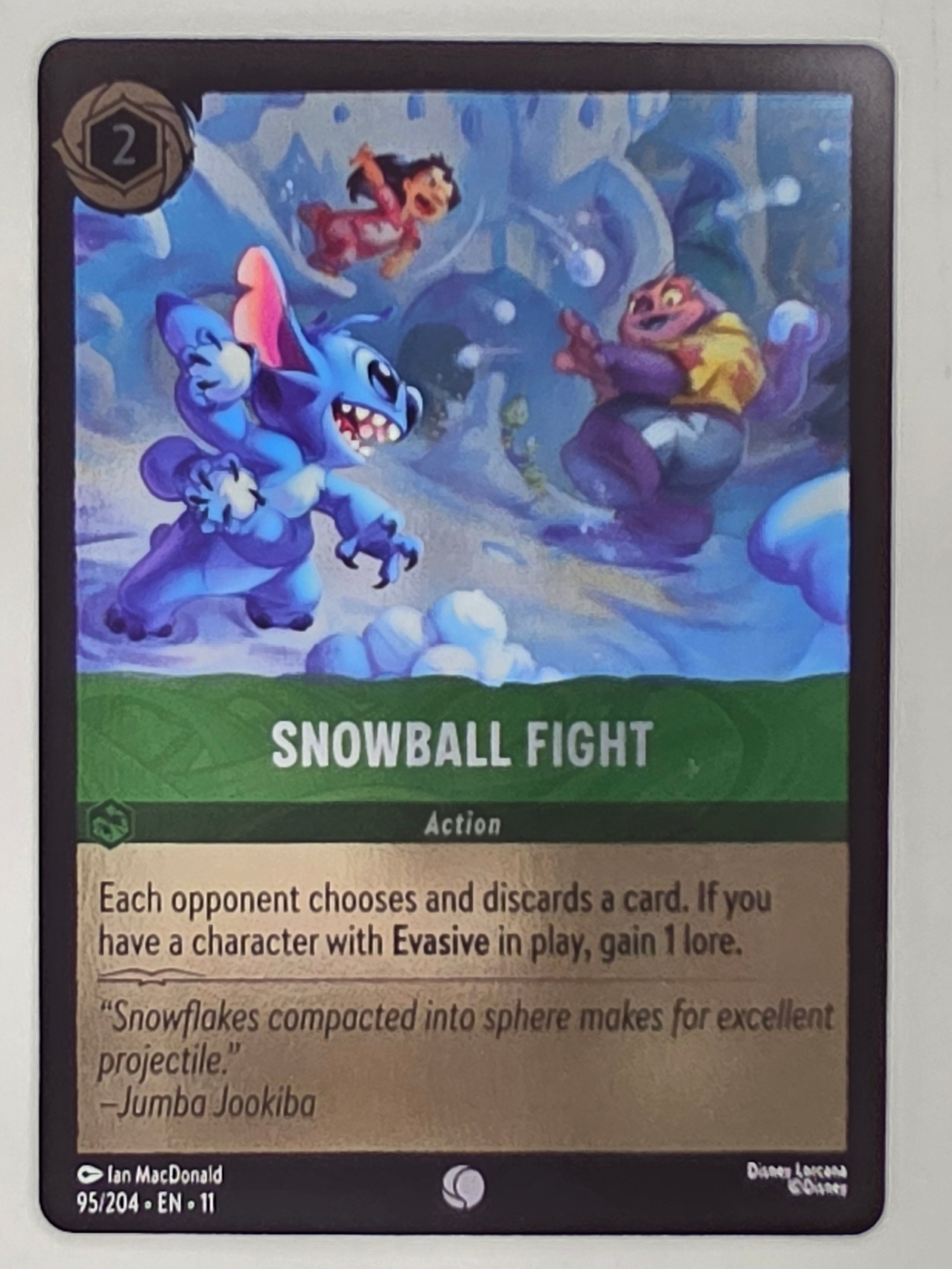 Disney Lorcana Winterspell COLDFOIL #95/204 Snowball Fight | Common