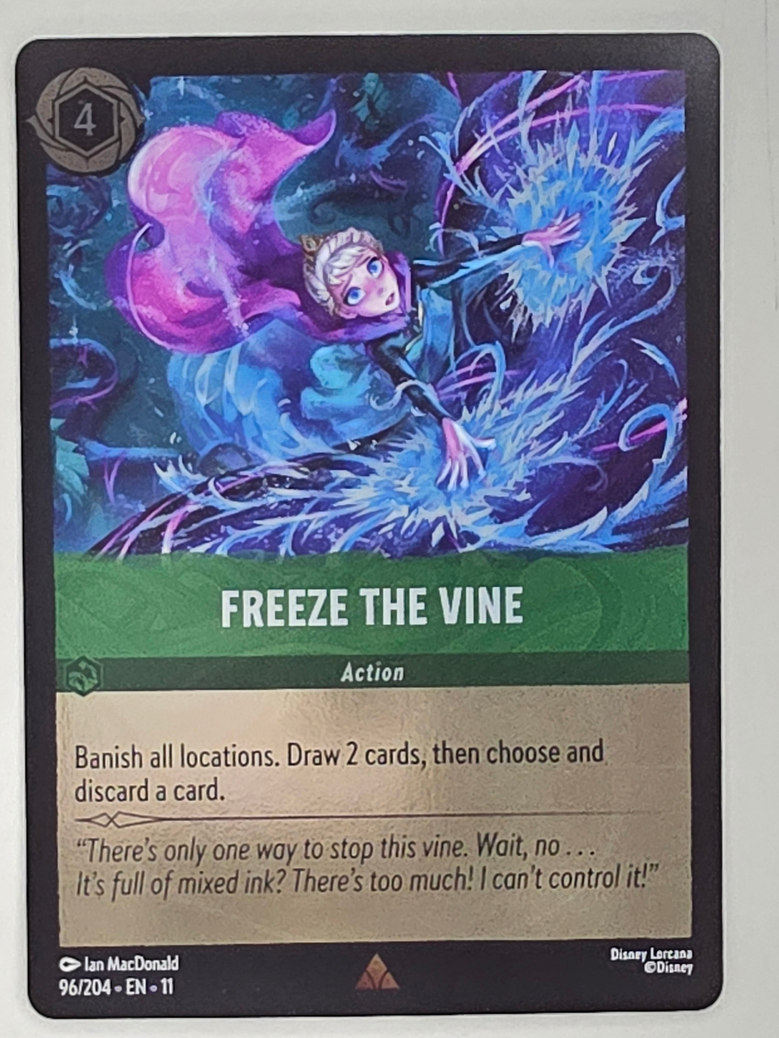 Disney Lorcana Winterspell COLDFOIL #96/204 Freeze the Vine | Rare
