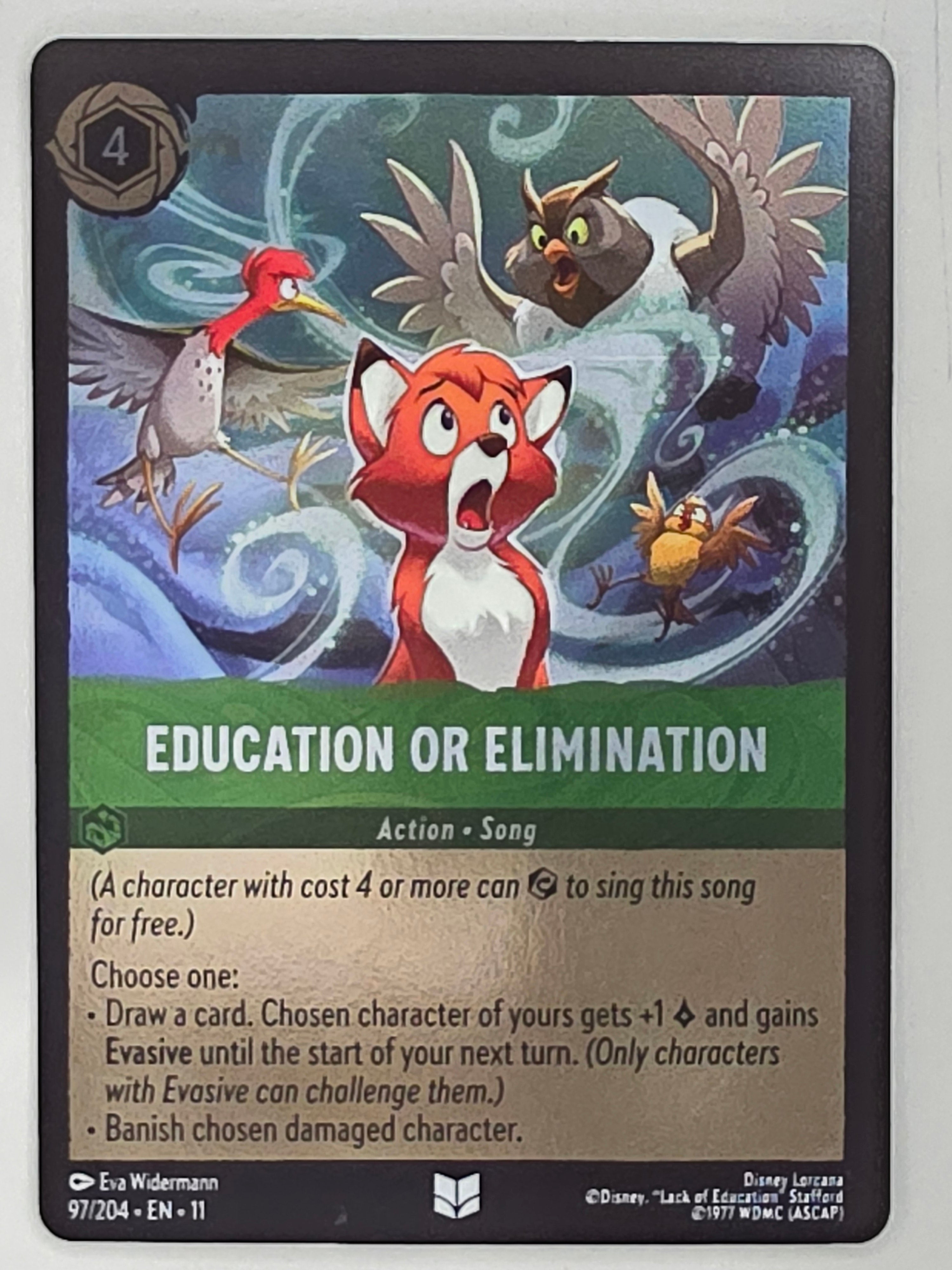 Disney Lorcana Winterspell COLDFOIL #97/204 Education or Elimination | Uncommon