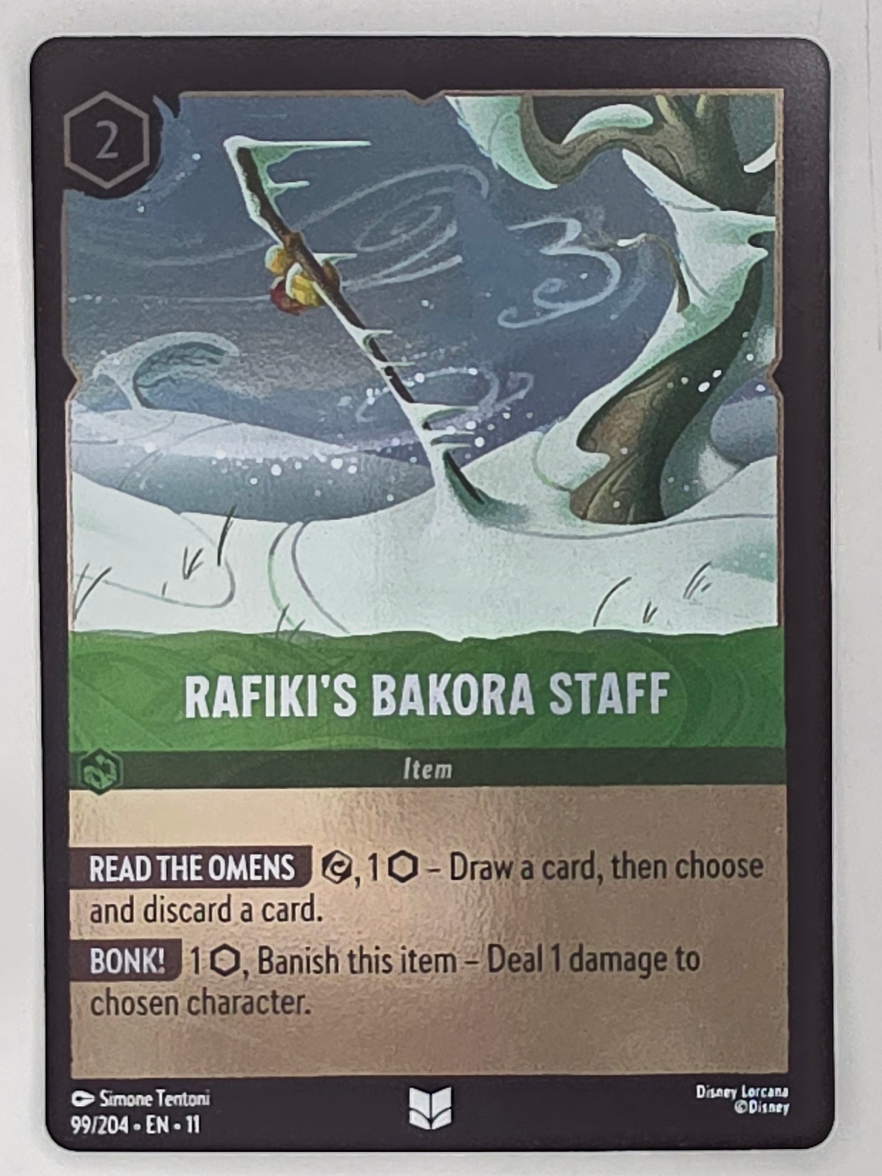 Disney Lorcana Winterspell COLDFOIL #99/204 Rafiki's Bakora Staff | Uncommon