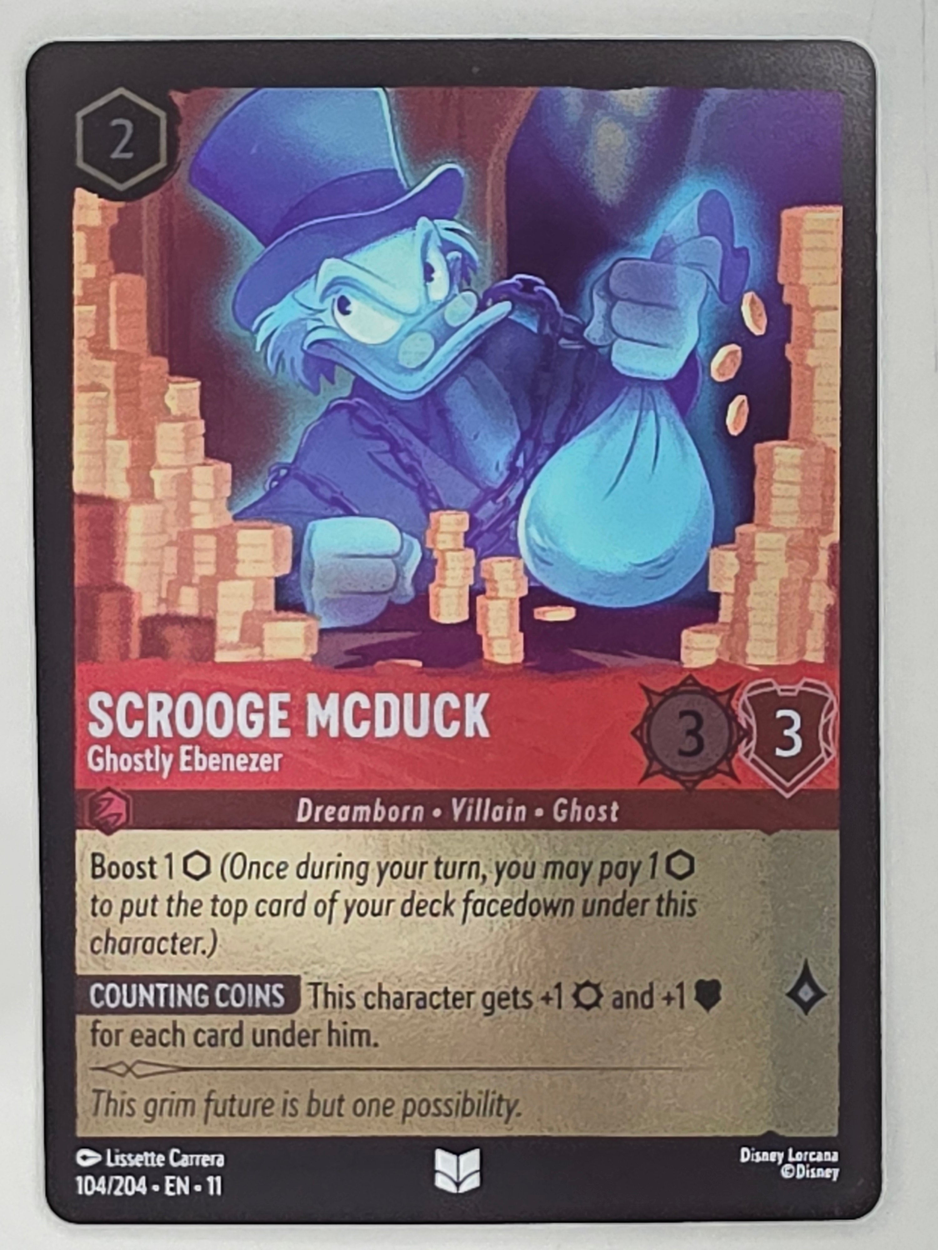 Disney Lorcana Winterspell COLDFOIL #104/204 Scrooge McDuck-Ghostly Ebenezer Unc
