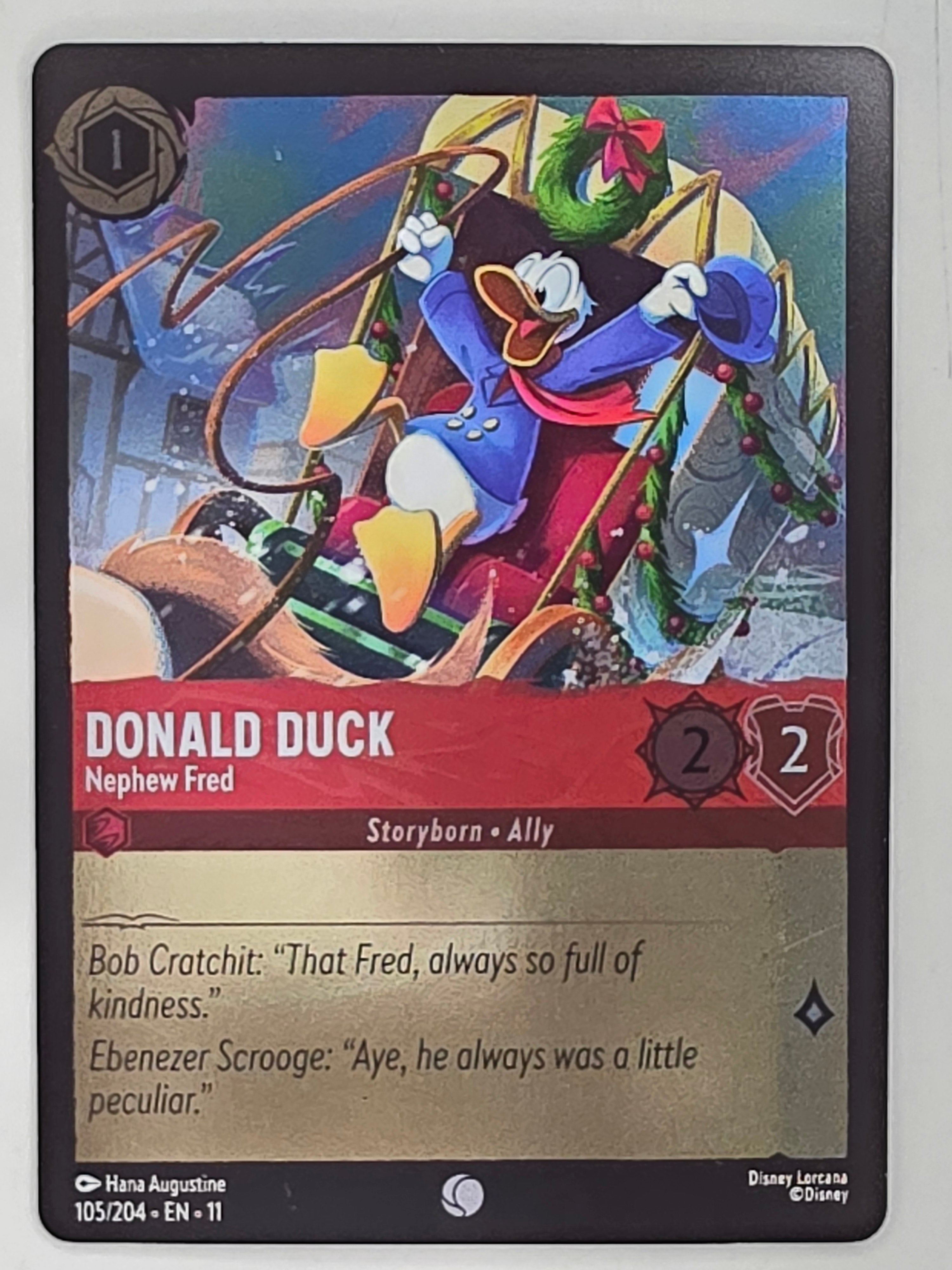 Disney Lorcana Winterspell COLDFOIL #105/204 Donald Duck - Nephew Fred | Common