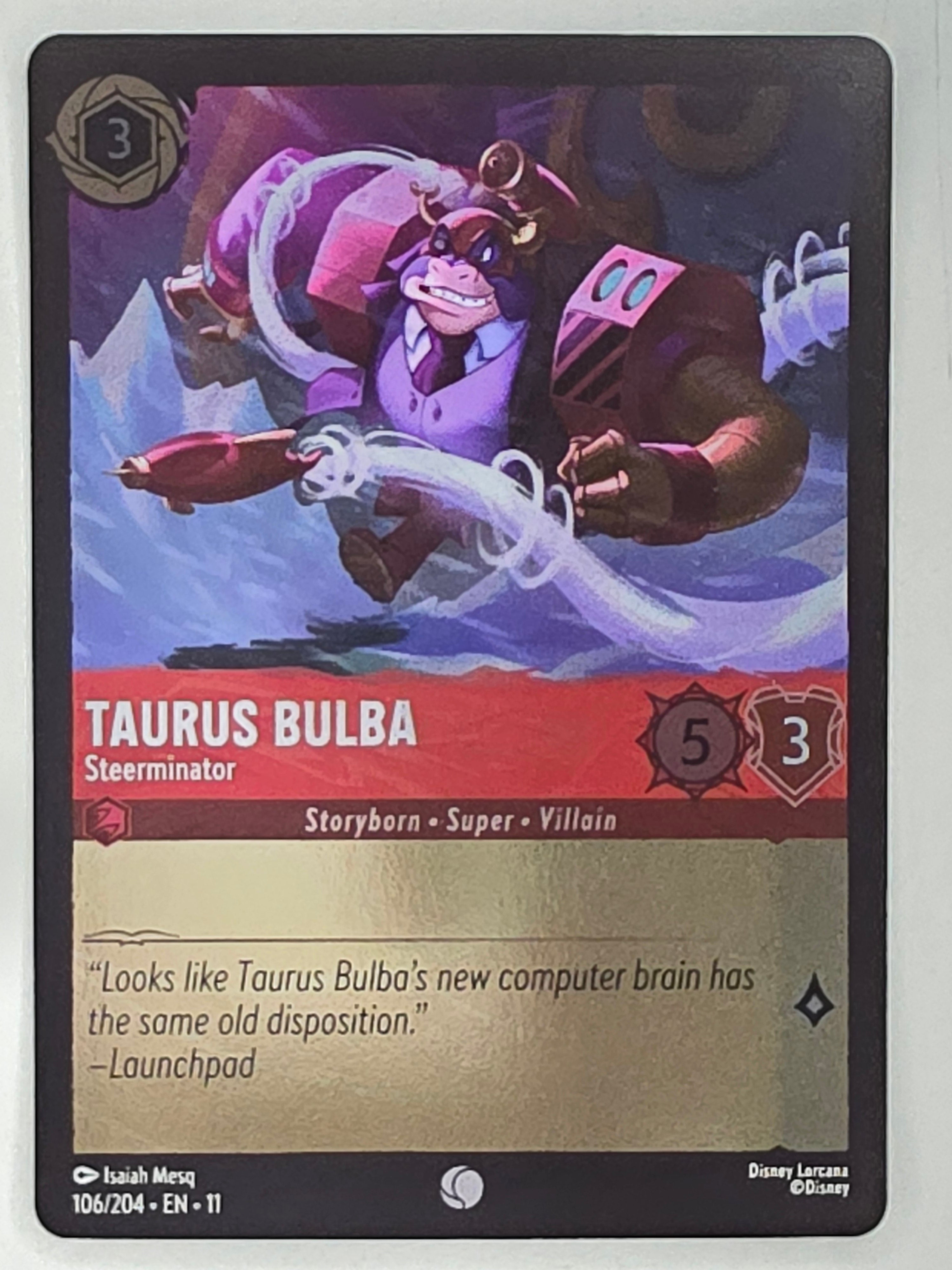 Disney Lorcana Winterspell COLDFOIL #106/204 Taurus Bulba - Steerminator |Common
