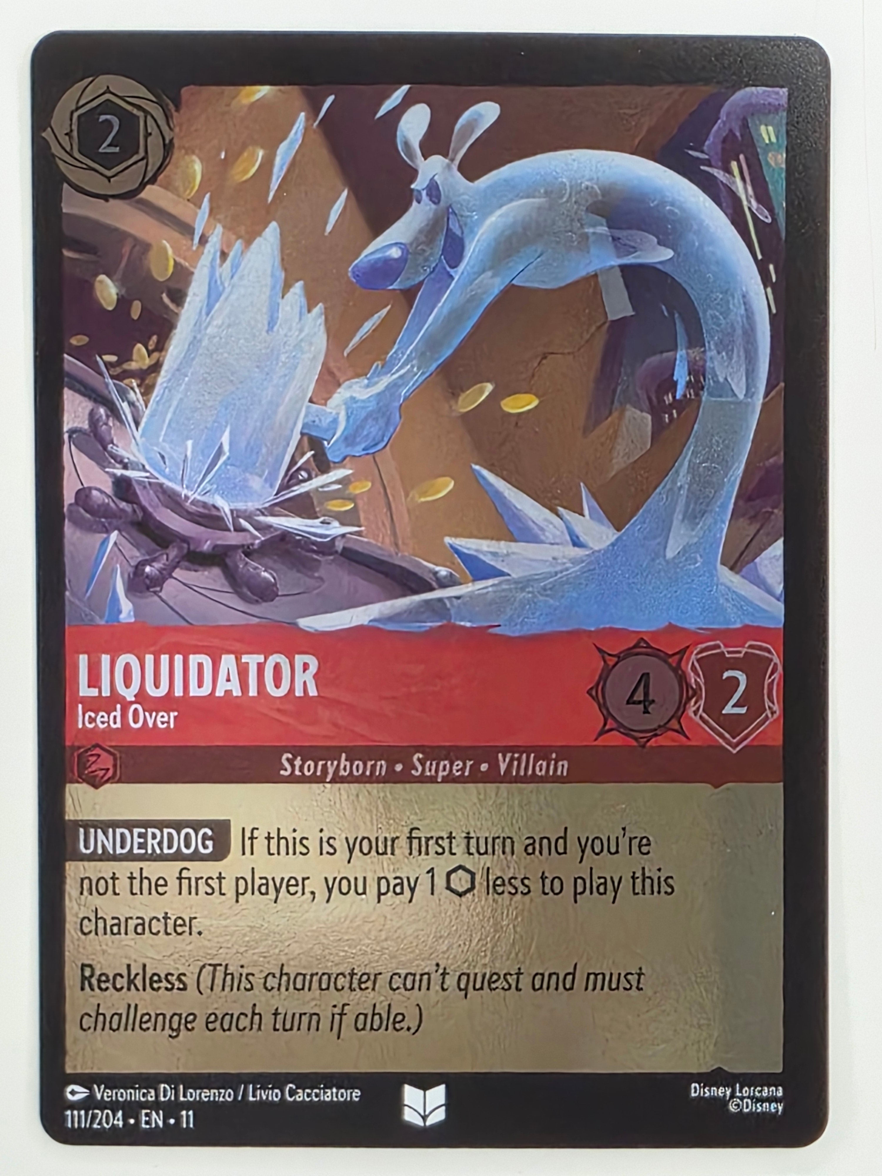 Disney Lorcana Winterspell COLDFOIL #111/204 Liquidator - Iced Over | Uncommon
