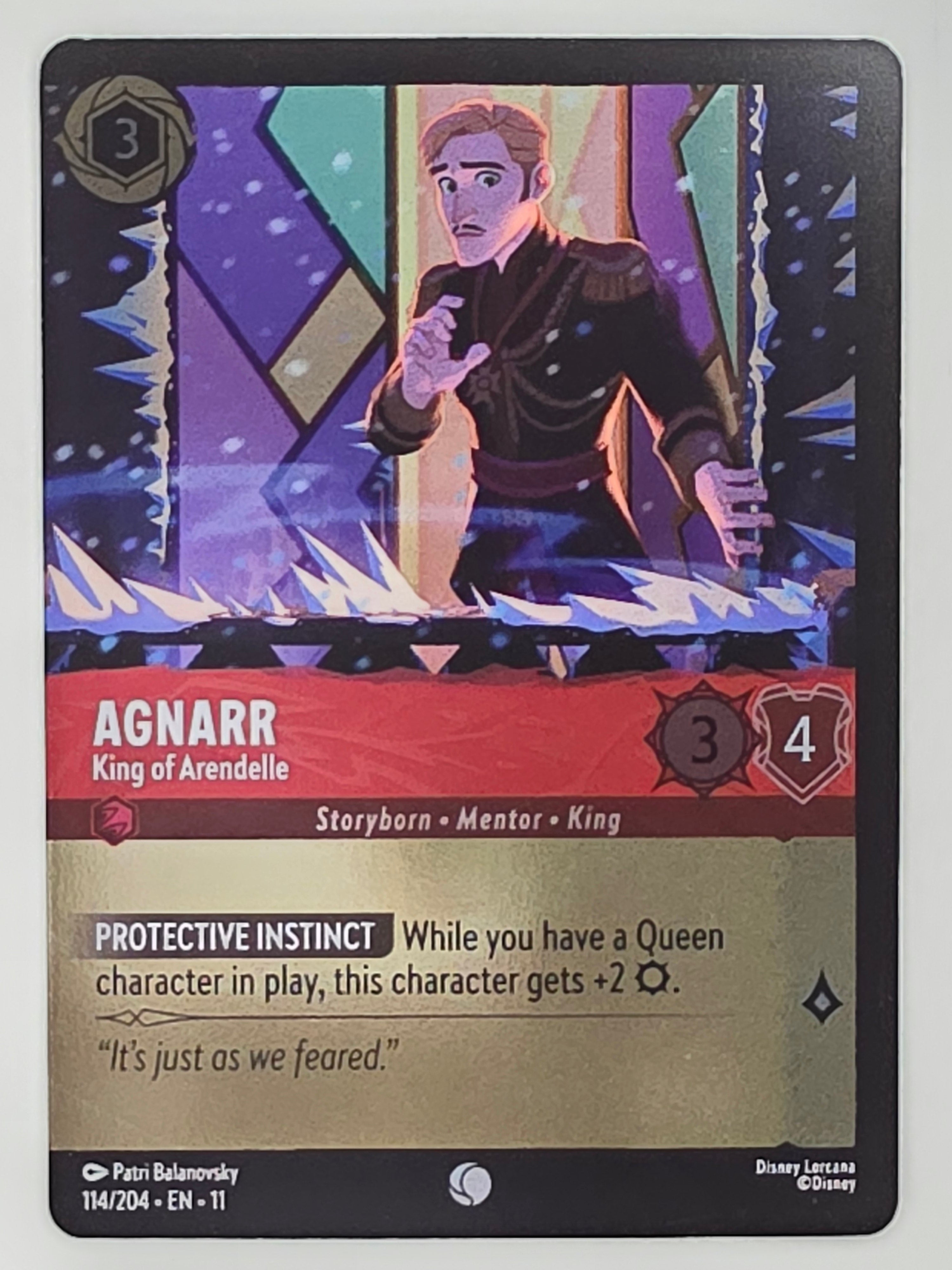 Disney Lorcana Winterspell COLDFOIL #114/204 Agnarr - King of Arendelle | Common