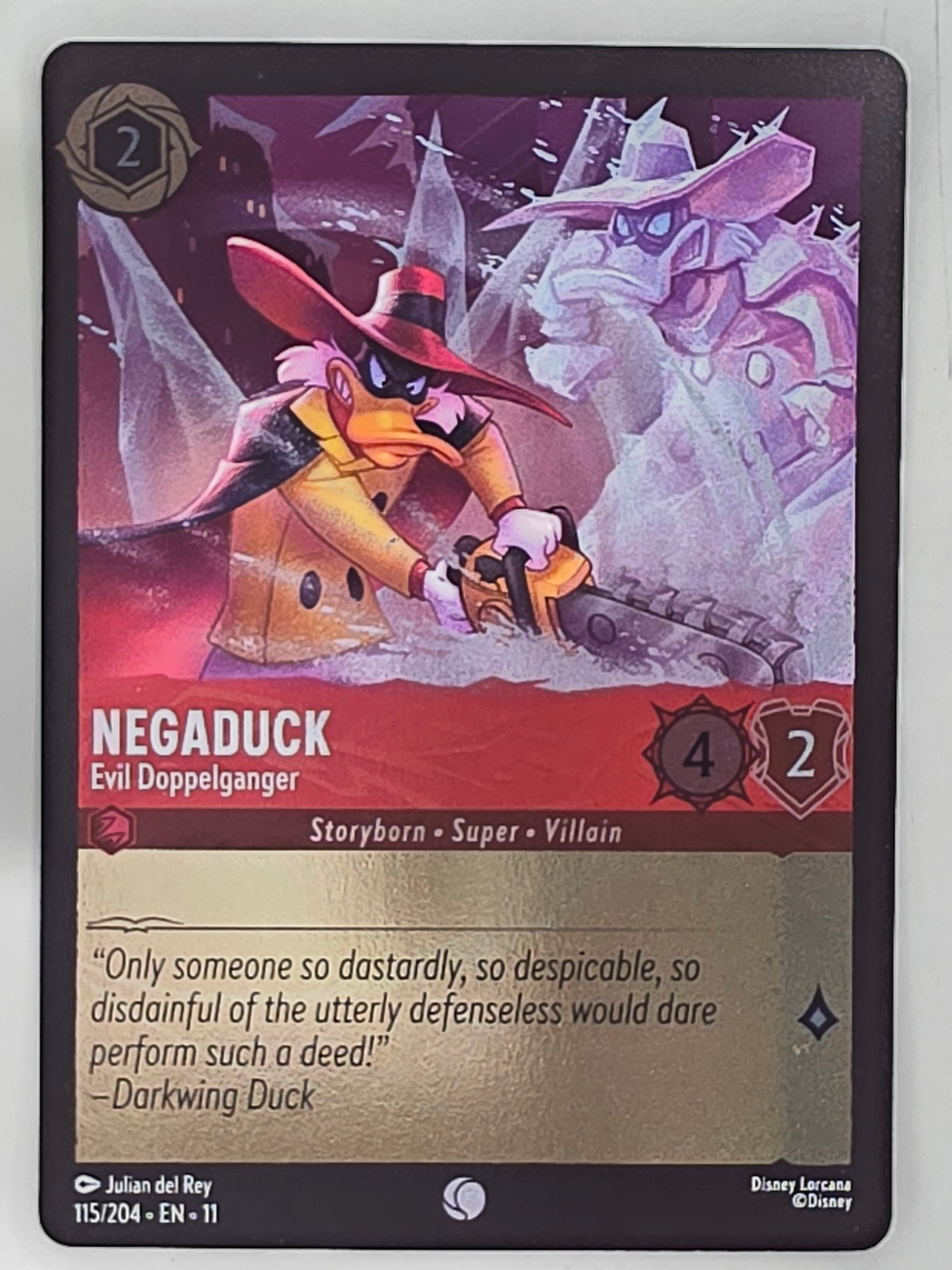 Disney Lorcana Winterspell COLDFOIL #115/204 Negaduck - Evil Doppelganger | Comm