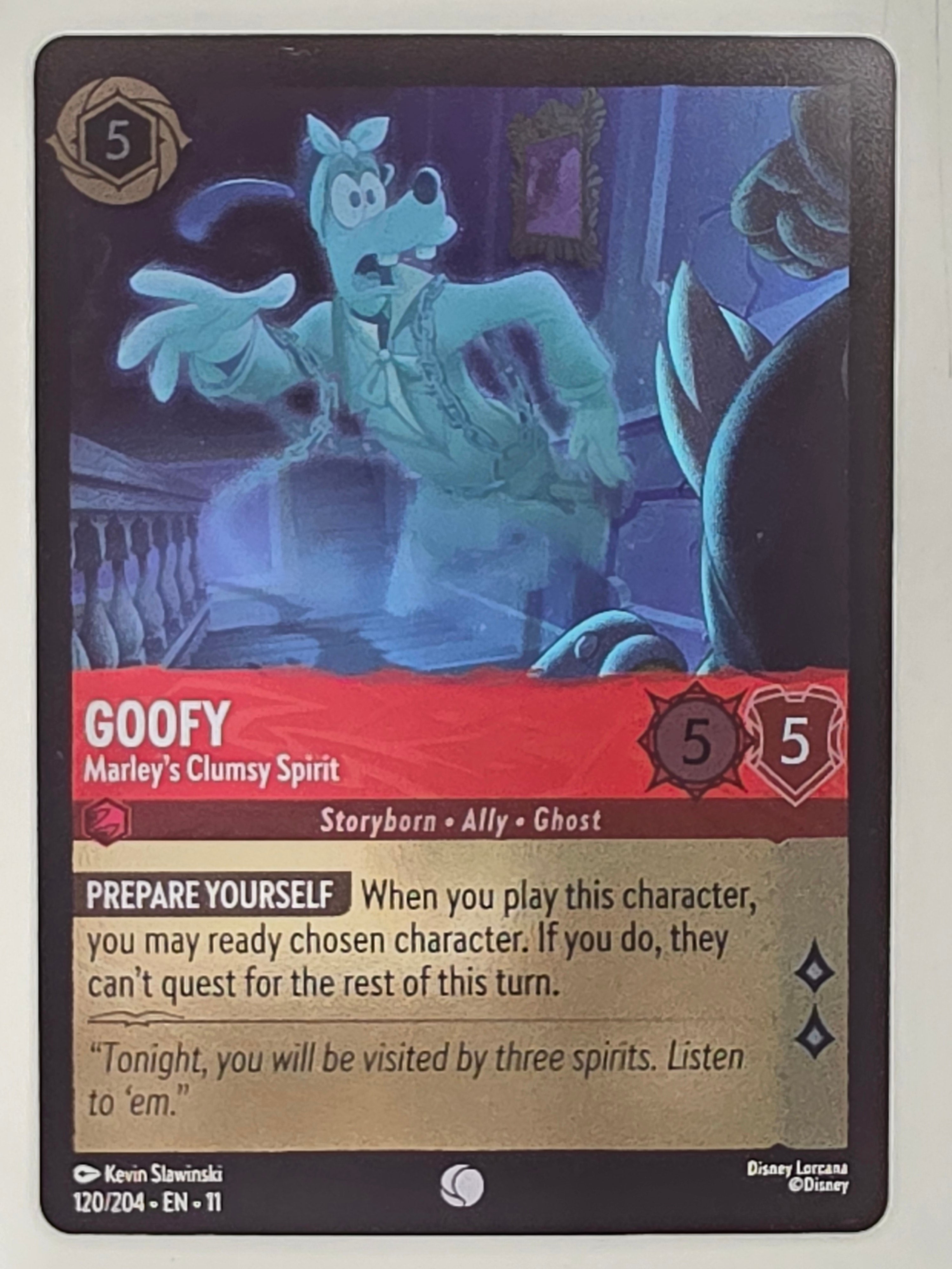 Disney Lorcana Winterspell COLDFOIL #120/204 Goofy - Marley's Clumsy Spirit |Com