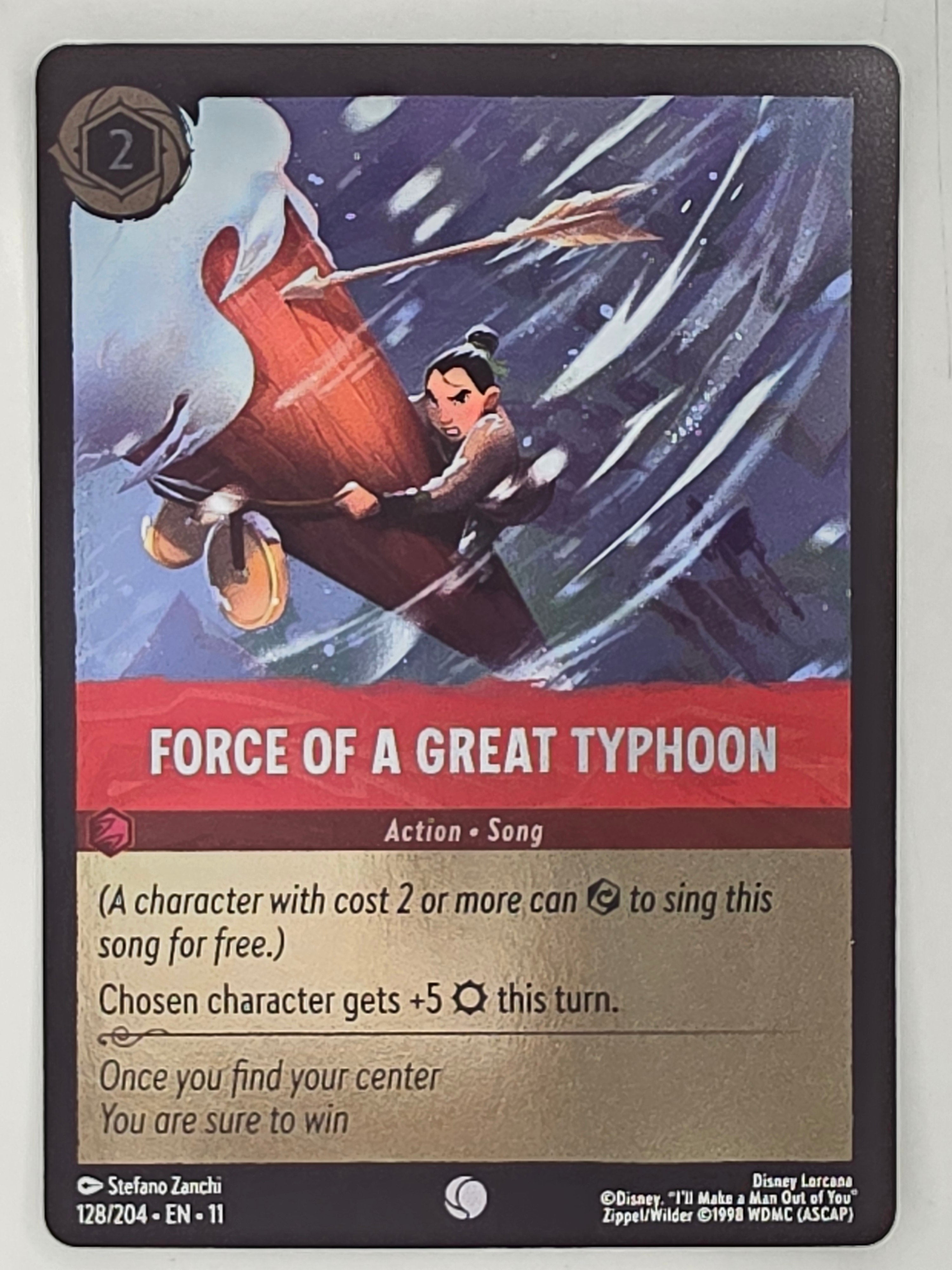 Disney Lorcana Winterspell COLDFOIL #128/204 Force of a Great Typhoon | Common