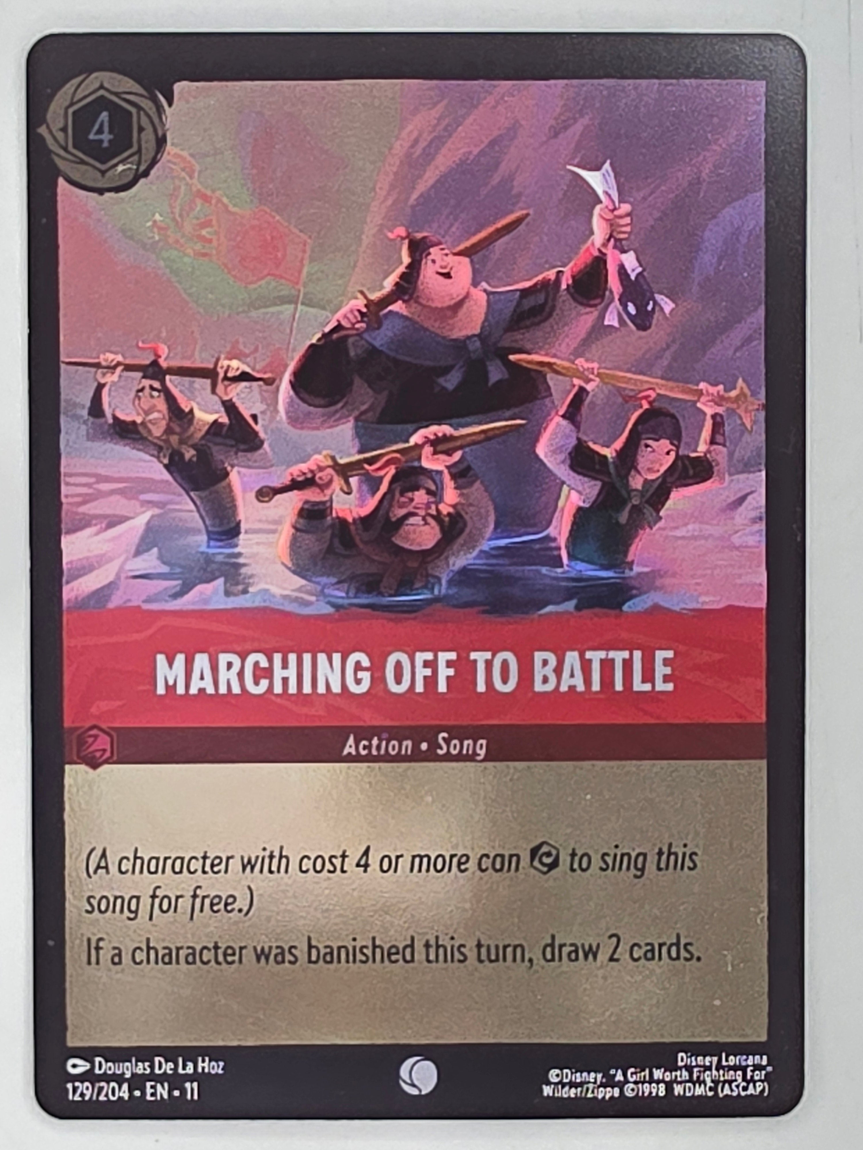 Disney Lorcana Winterspell COLDFOIL #129/204 Marching Off to Battle | Common