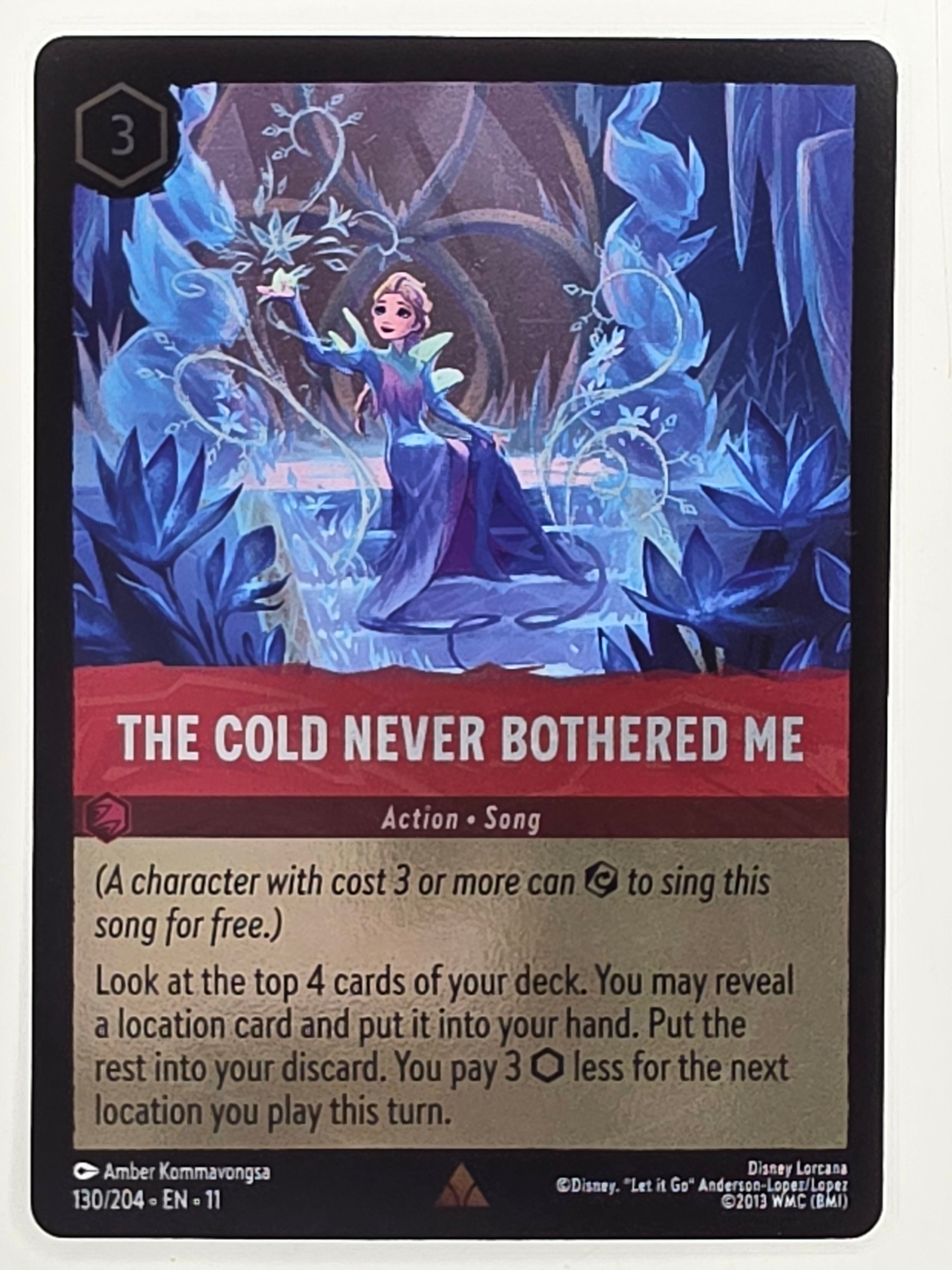 Disney Lorcana Winterspell COLDFOIL #130/204 The Cold Never Bothered Me | Rare