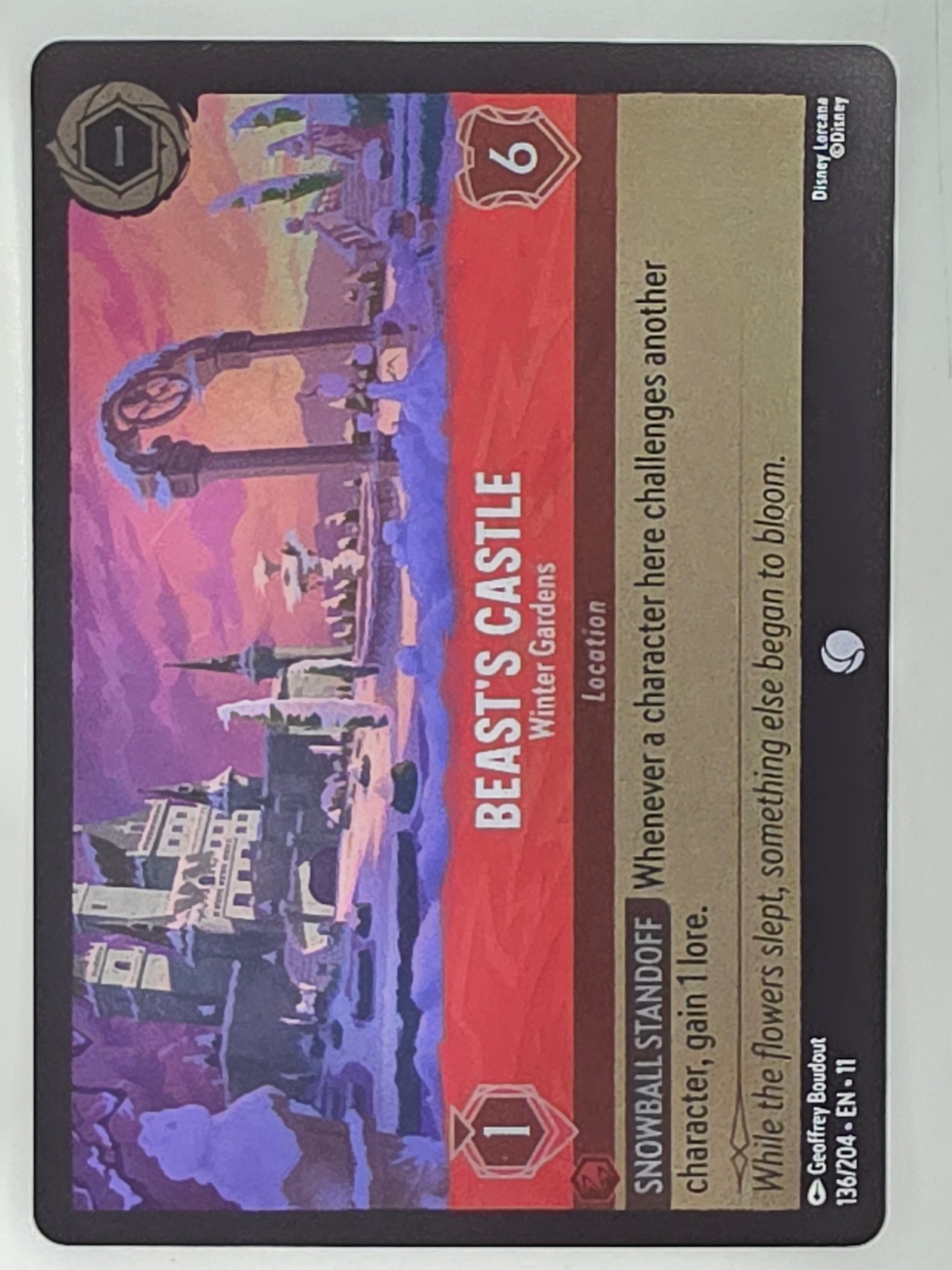 Disney Lorcana Winterspell COLDFOIL #136/204 Beast's Castle - Winter Gardens | Common