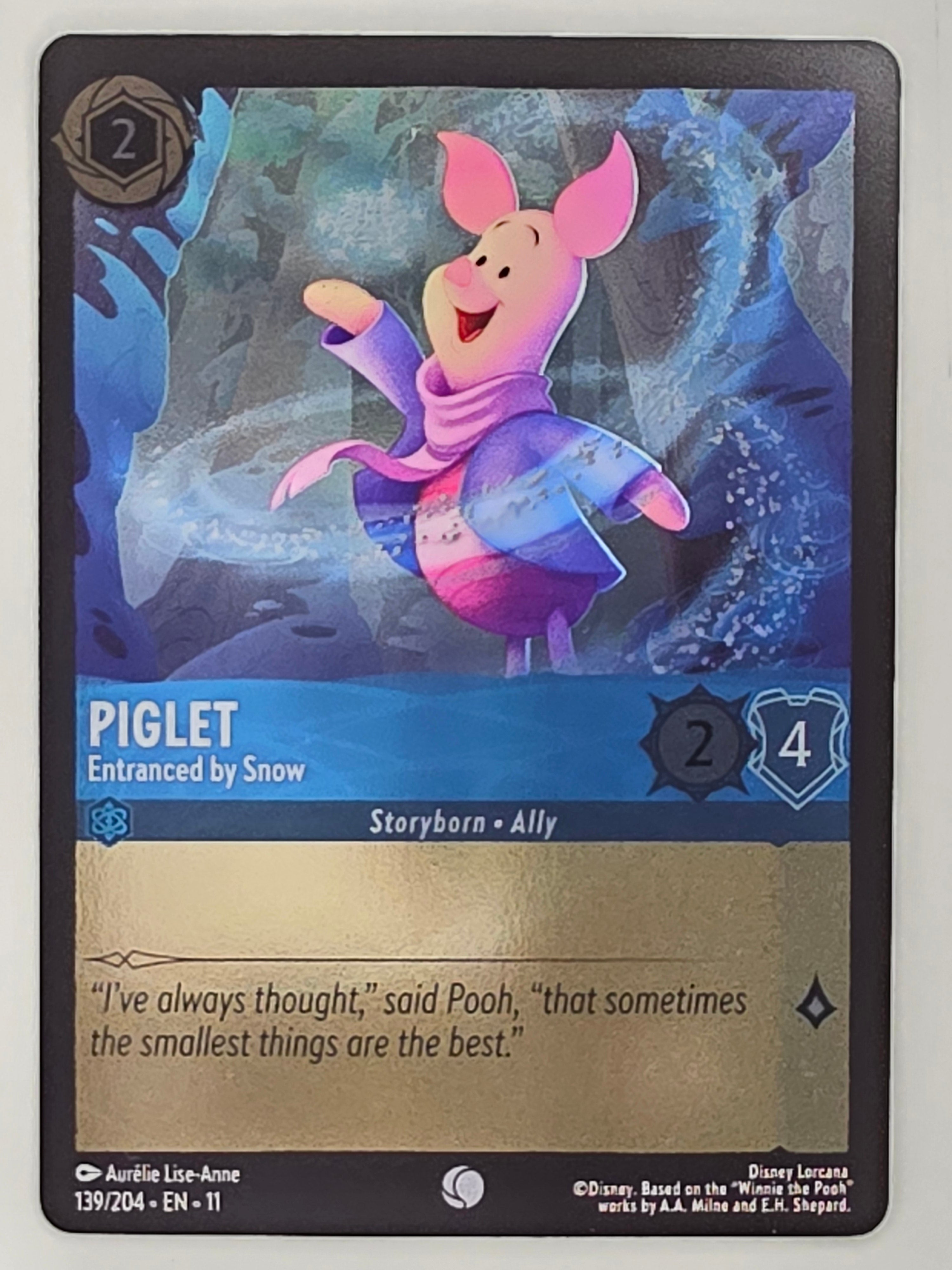Disney Lorcana Winterspell COLDFOIL #139/204 Piglet - Entranced by Snow | Common