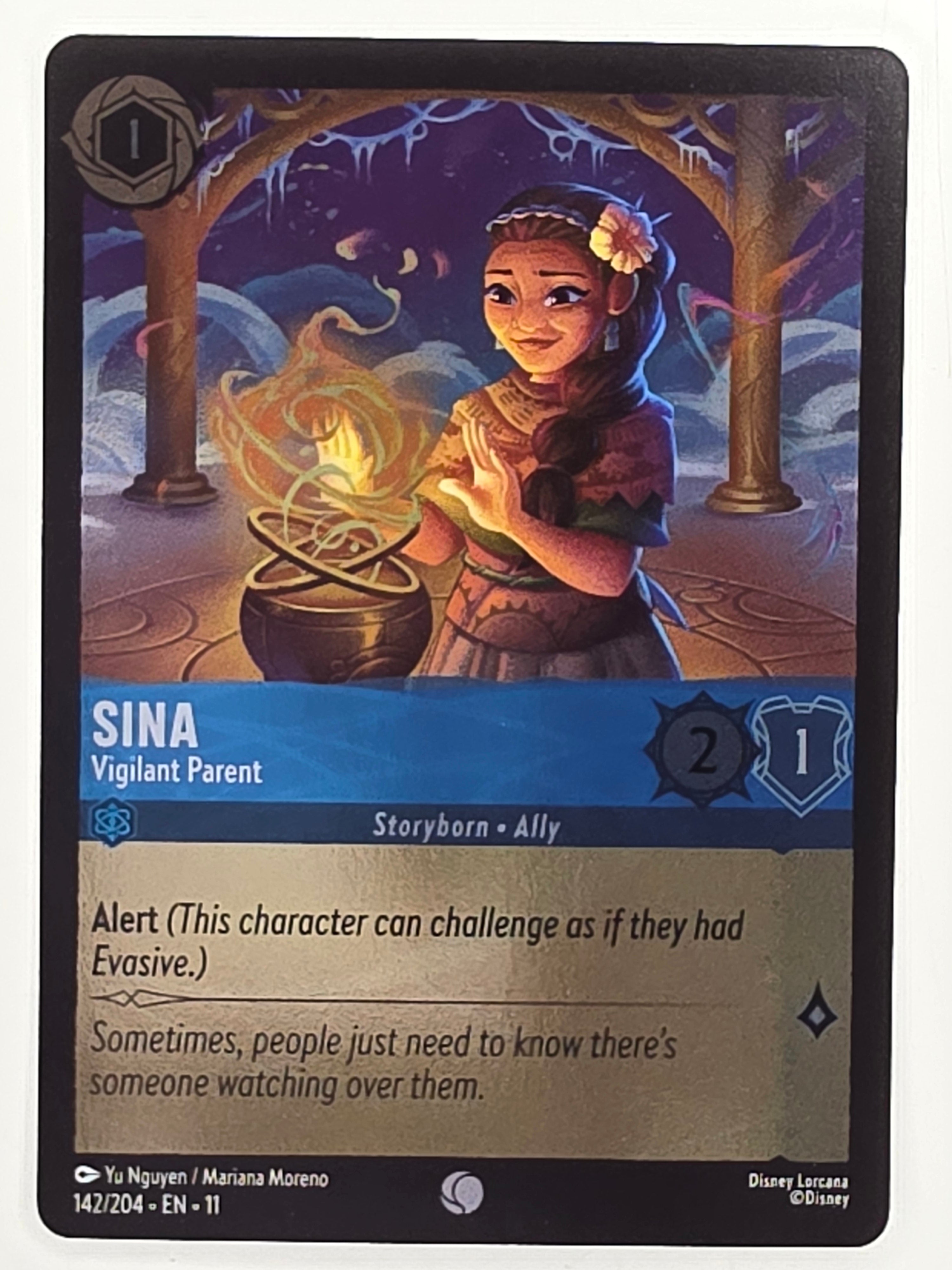 Disney Lorcana Winterspell COLDFOIL #142/204 Sina - Vigilant Parent | Common