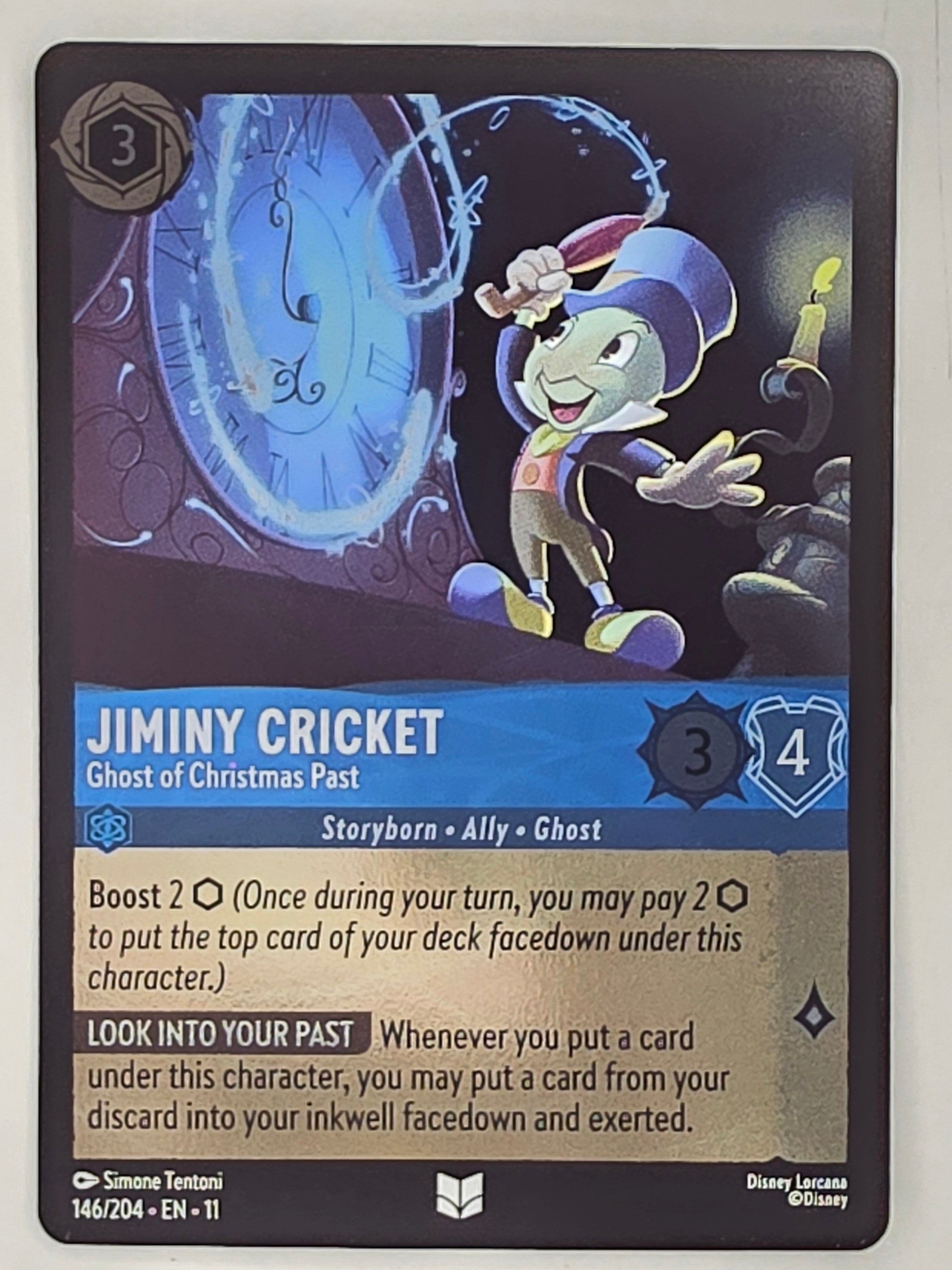 Disney Lorcana Winterspell COLDFOIL #146/204 Jiminy Cricket - Ghost of Christmas Past | Uncommon